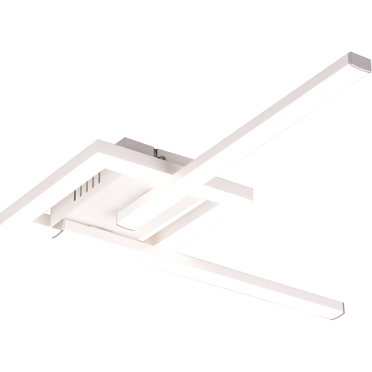 LED Plafondlamp - Plafondverlichting - Trion Aile - 17W - Natuurlijk Wit 4000K - Draaibaar - Mat Wit - Metaal