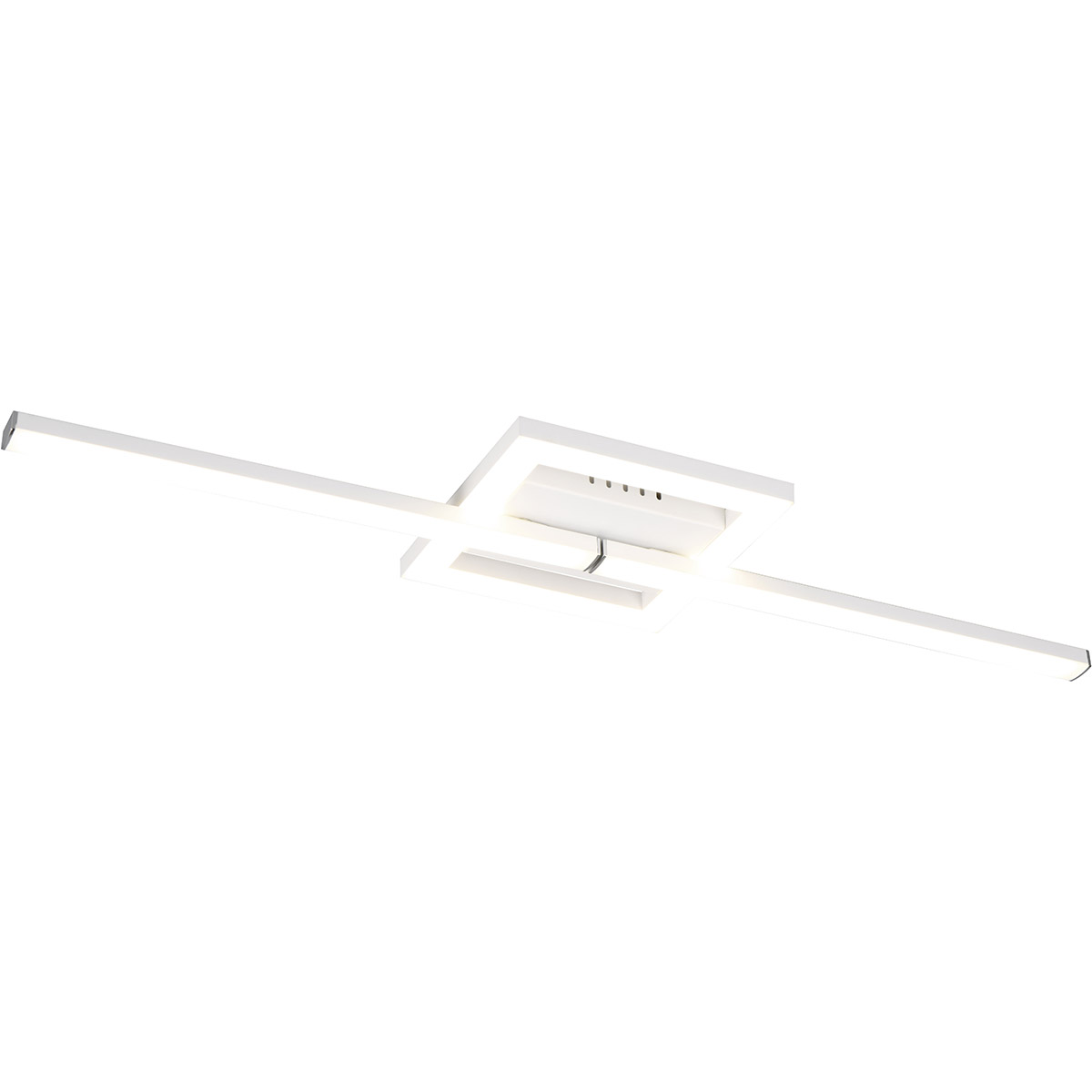 LED Plafondlamp - Plafondverlichting - Trion Aile - 17W - Natuurlijk Wit 4000K - Draaibaar - Mat Wit - Metaal