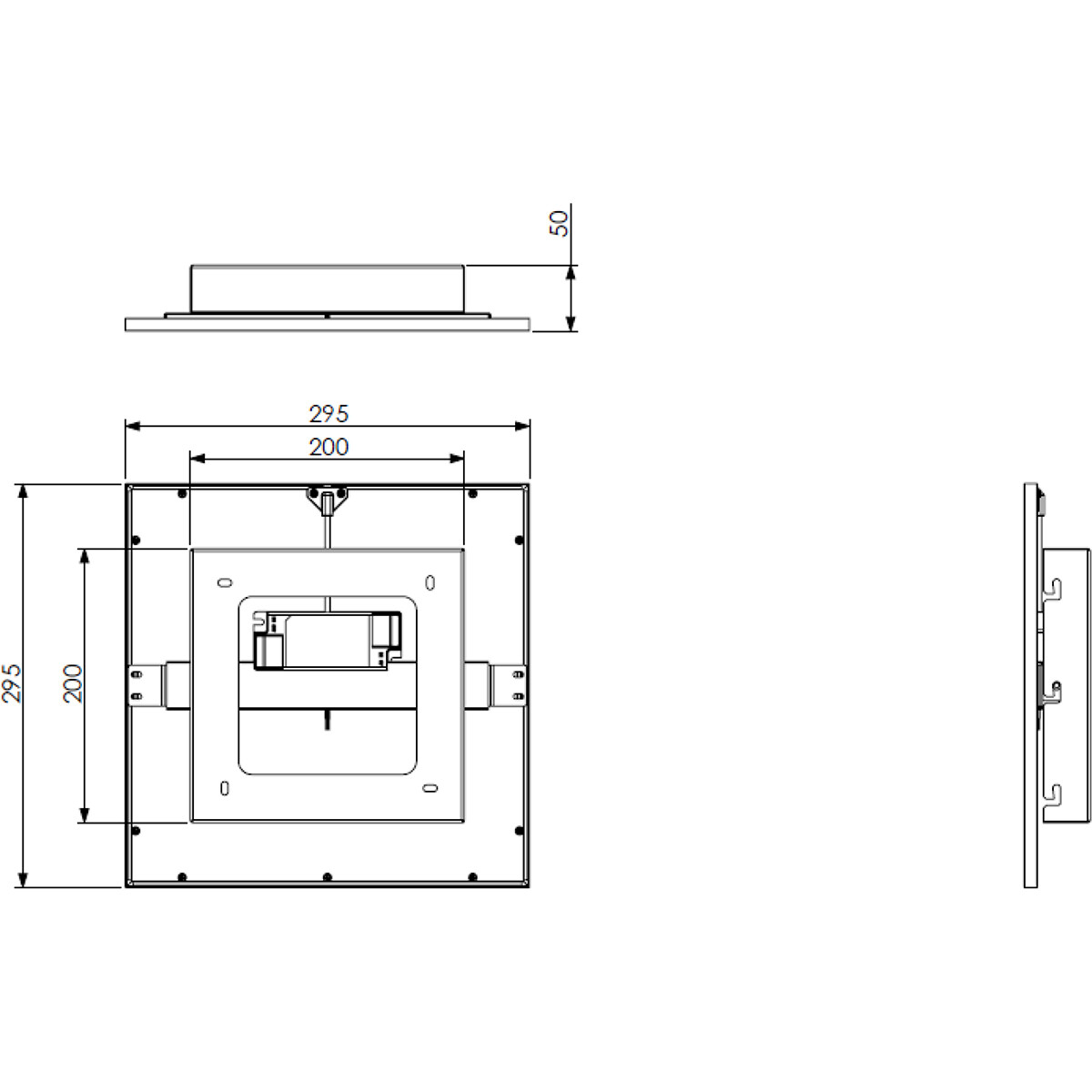 LED Plafondlamp - Plafondverlichting - Trion Alina - 13.5W - Warm Wit 3000K - Mat Titaan - Aluminium - 30cm