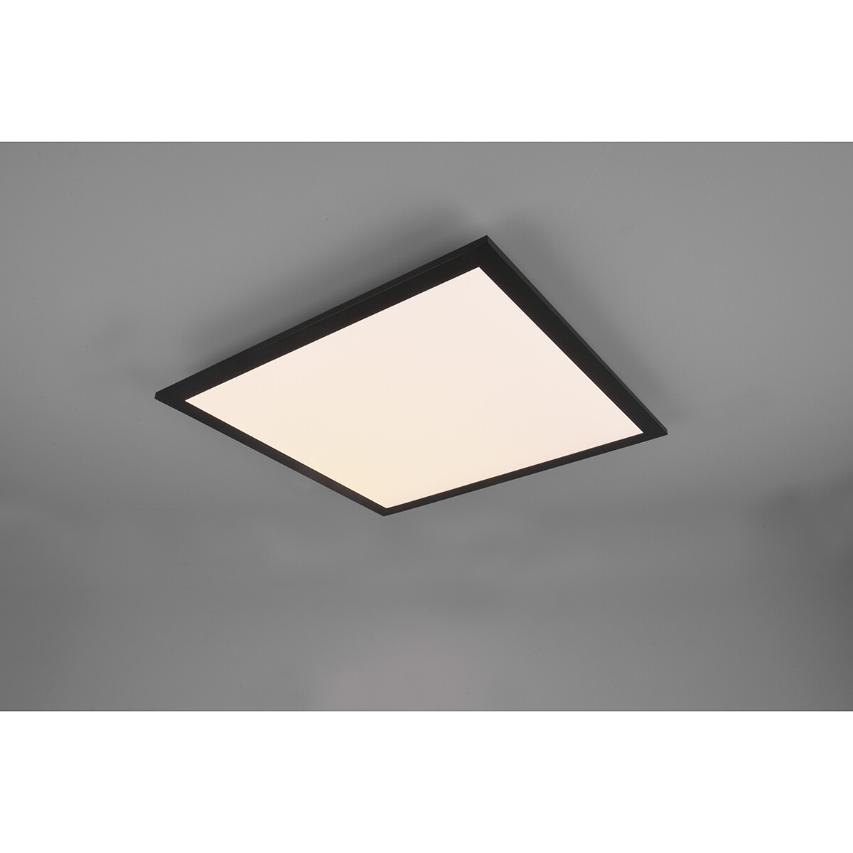 LED Plafondlamp - Plafondverlichting - Trion Alina - 18W - Warm Wit 3000K - Mat Zwart - Aluminium - 45cm