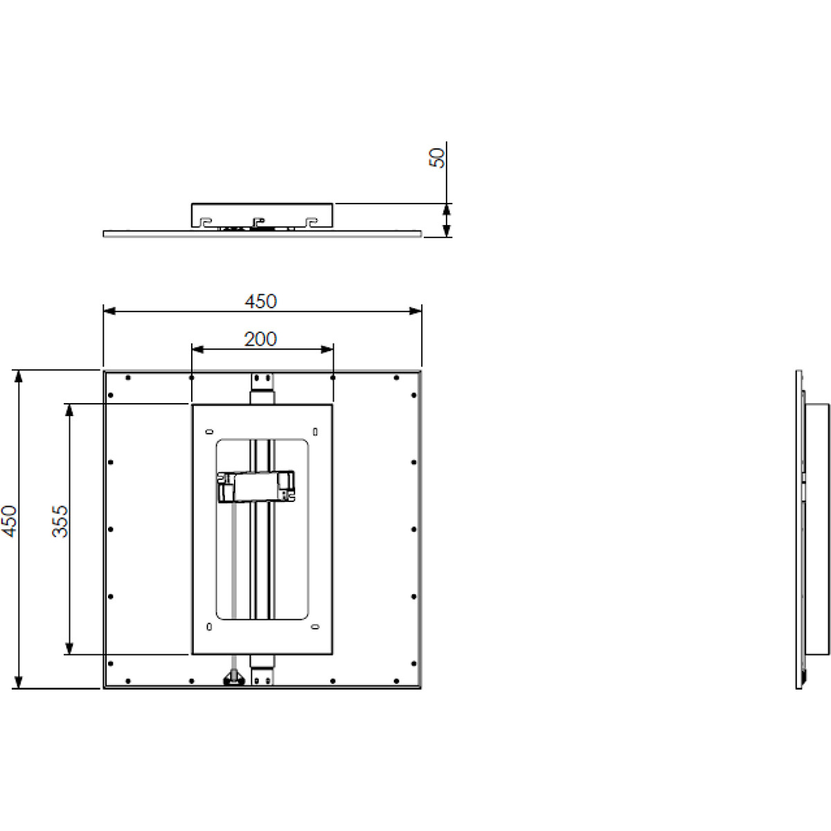 LED Plafondlamp - Plafondverlichting - Trion Alina - 18W - Warm Wit 3000K - Mat Zwart - Aluminium - 45cm