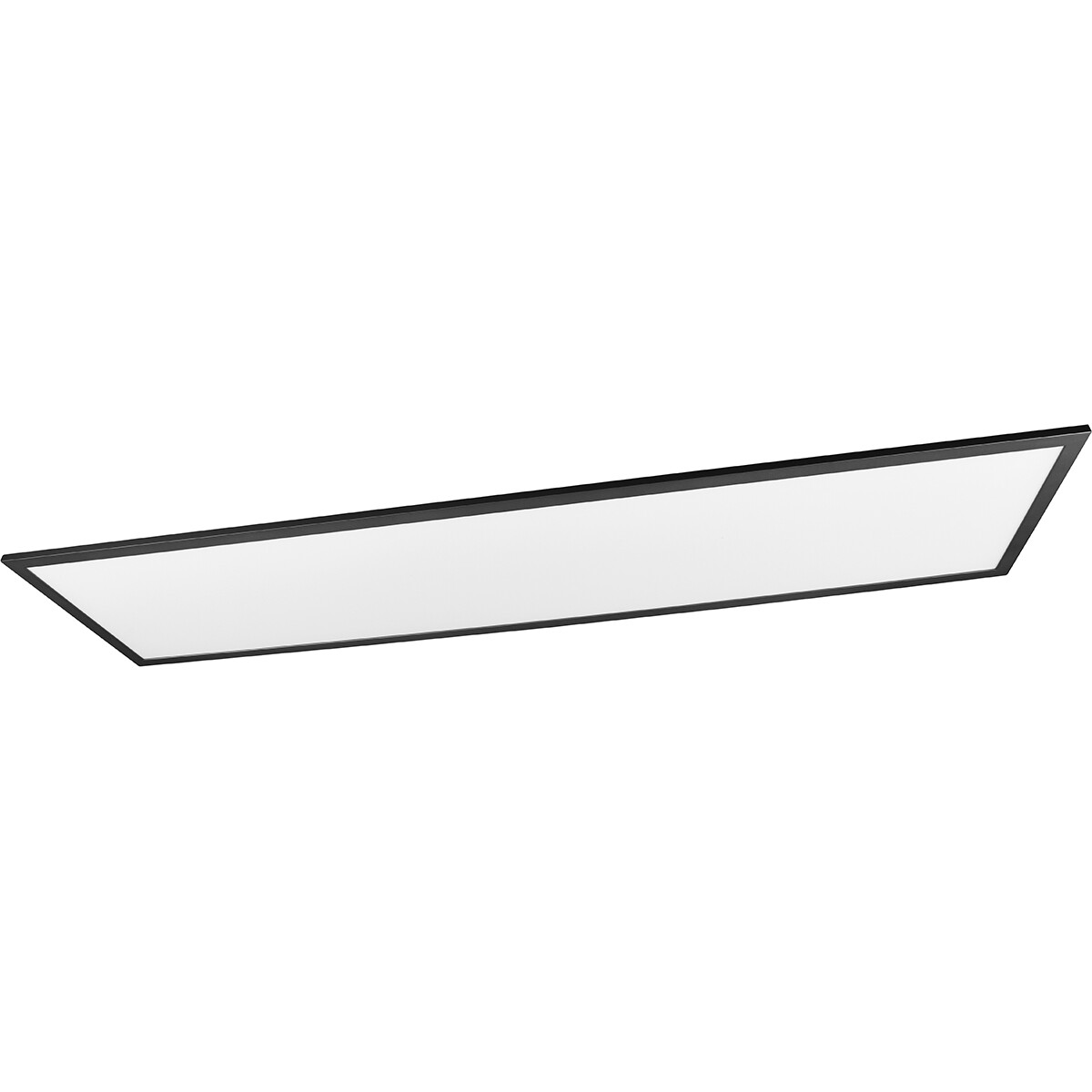 LED Plafondlamp - Plafondverlichting - Trion Alina - 34W - Warm Wit 3000K - Mat Zwart - Aluminium - 120cm