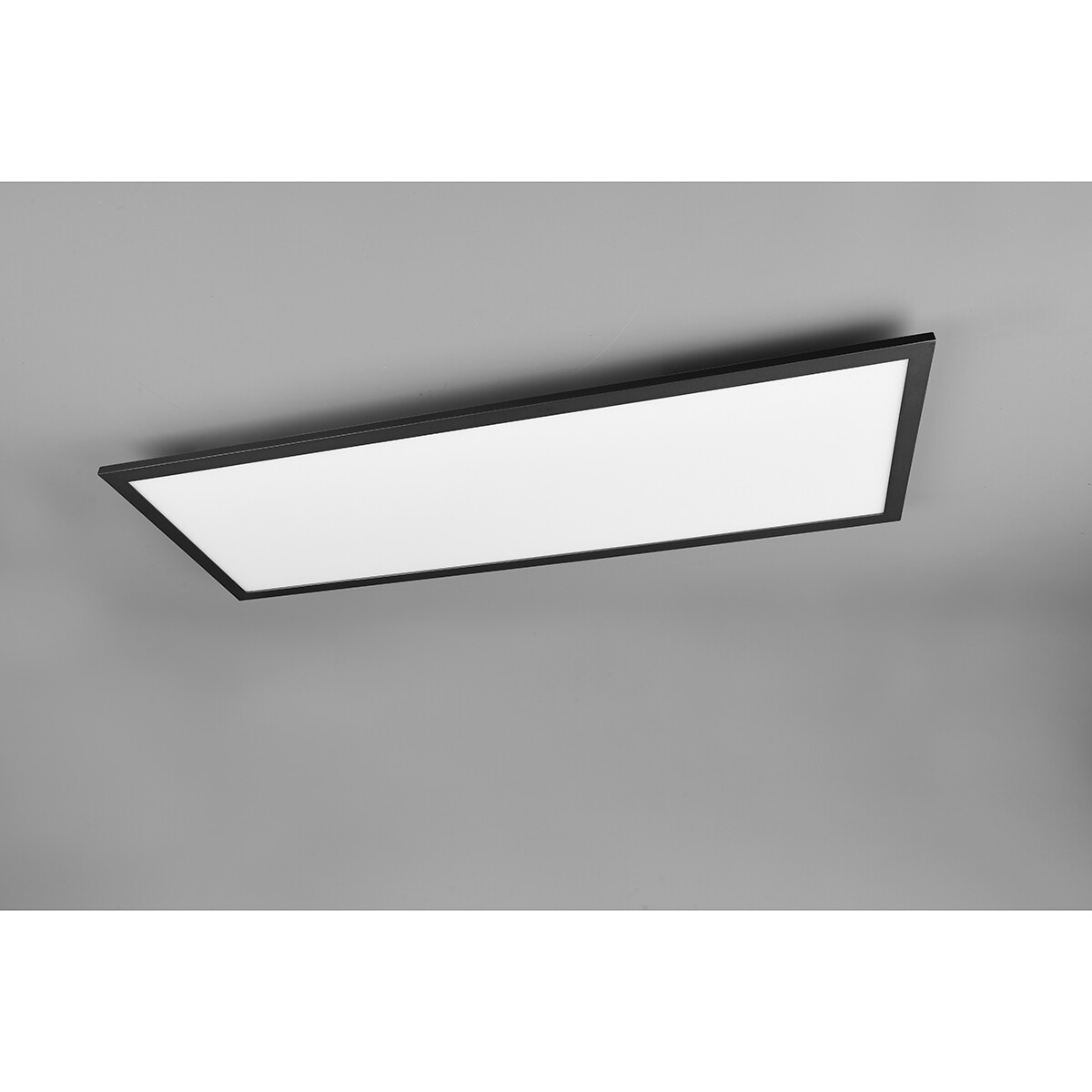 LED Plafondlamp - Plafondverlichting - Trion Alina - 34W - Warm Wit 3000K - Mat Zwart - Aluminium - 80cm