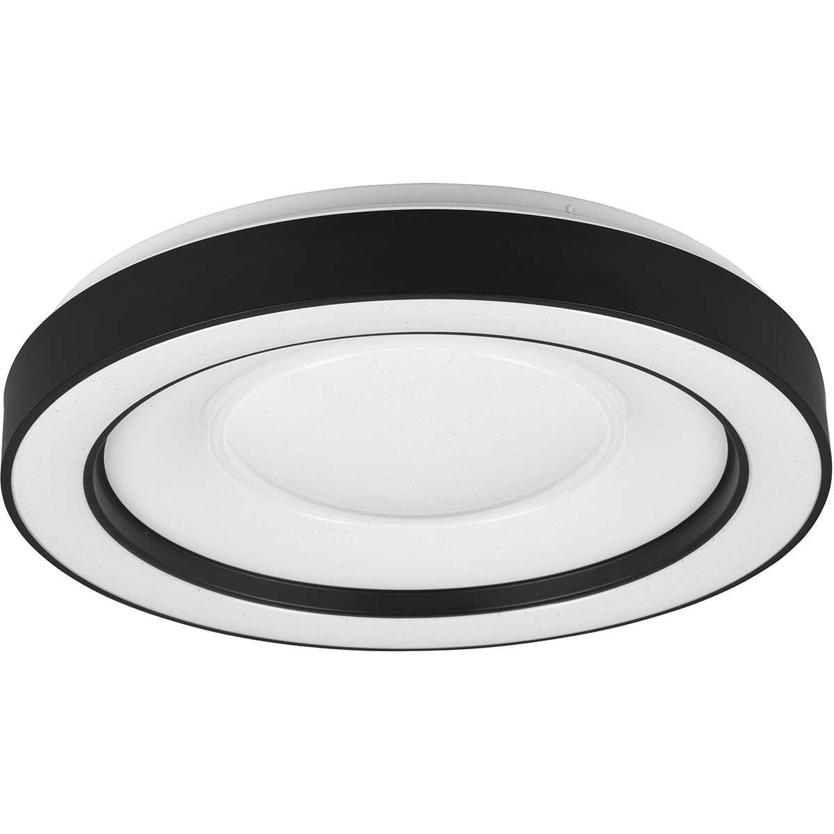 LED Plafondlamp - Plafondverlichting - Trion Aroma - 22W - RGBW - Dimbaar - Aanpasbare Kleur - Afstandsbediening - Sterlicht -  Rond - Mat Zwart - Kunststof