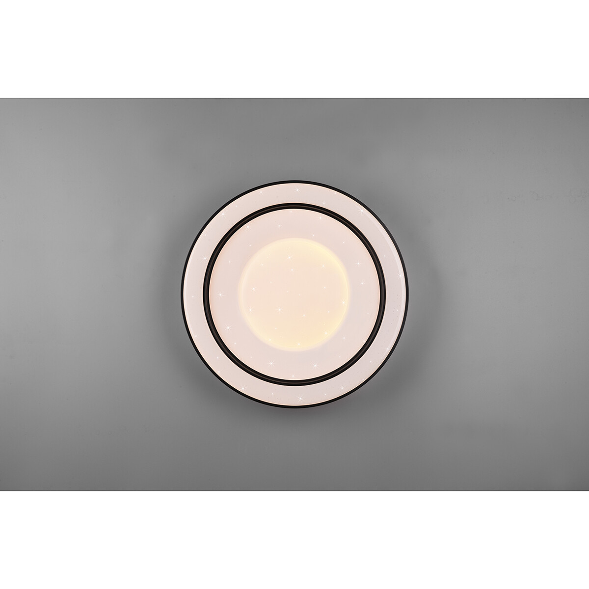 LED Plafondlamp - Plafondverlichting - Trion Aroma - 22W - RGBW - Dimbaar - Aanpasbare Kleur - Afstandsbediening - Sterlicht -  Rond - Mat Zwart - Kunststof