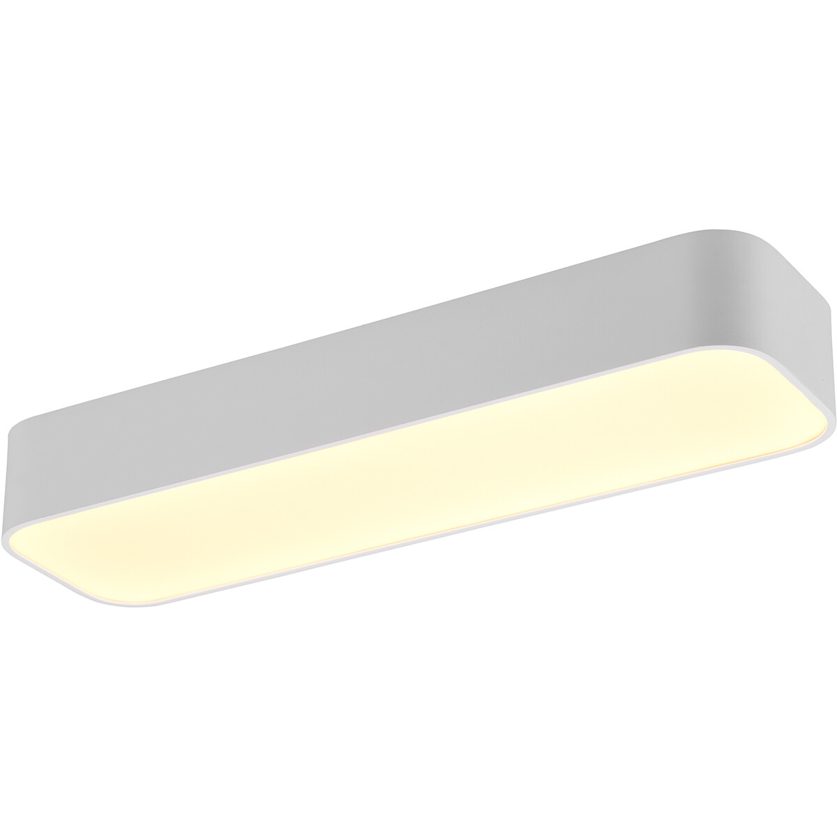 LED Plafondlamp - Plafondverlichting - Trion Astinto - 21W - Aanpasbare Kleur - Dimbaar - Rechthoek - Mat Wit - Aluminium