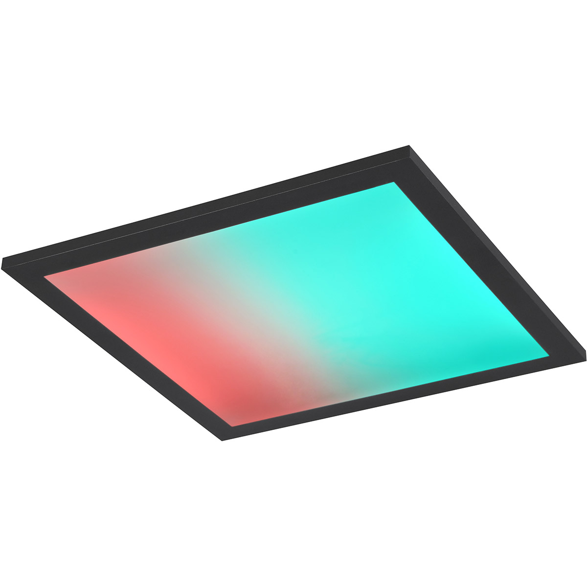 LED Plafondlamp - Plafondverlichting - Trion Atex - 13W - RGBW - Dimbaar - Aanpasbare Kleur - Afstandsbediening - Nachtlamp - Mat Zwart - Metaal