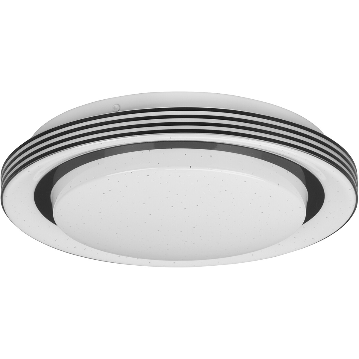 LED Plafondlamp - Plafondverlichting - Trion Atras - 10.5W - Aanpasbare Kleur - Afstandsbediening - Dimbaar - Sterlicht - Rond - Mat Zwart - Kunststof