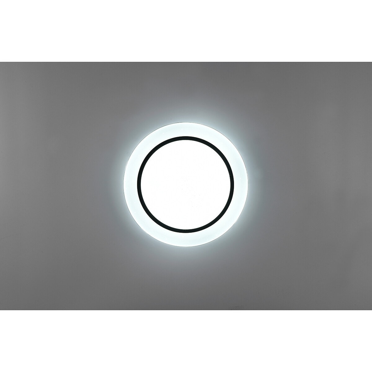 LED Plafondlamp - Plafondverlichting - Trion Atras - 18W - Aanpasbare Kleur - Afstandsbediening - Dimbaar - Sterlicht - Rond - Mat Zwart - Kunststof