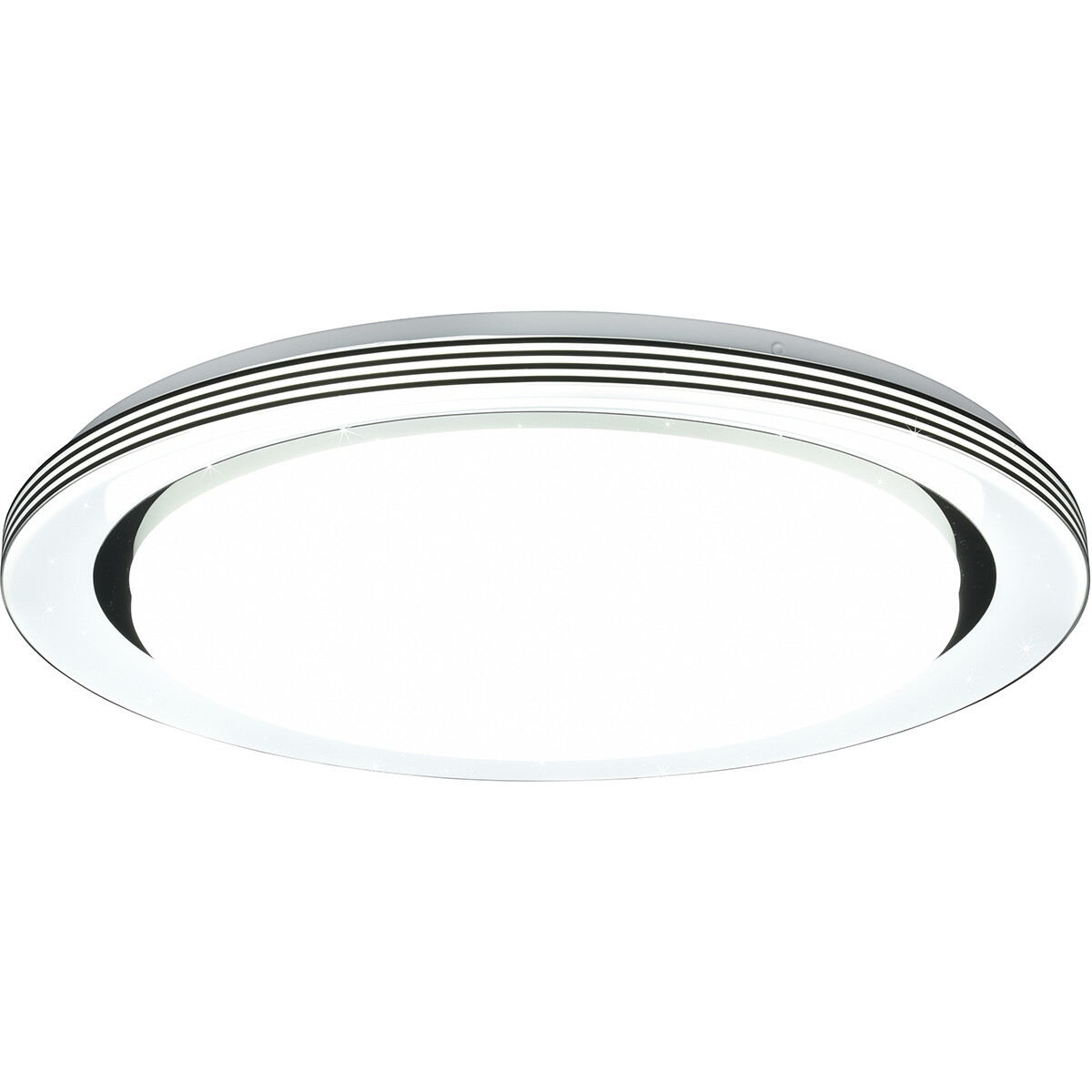 LED Plafondlamp - Plafondverlichting - Trion Atras - 21W - Aanpasbare Kleur - Afstandsbediening - Dimbaar - Sterlicht - Rond - Mat Zwart - Kunststof