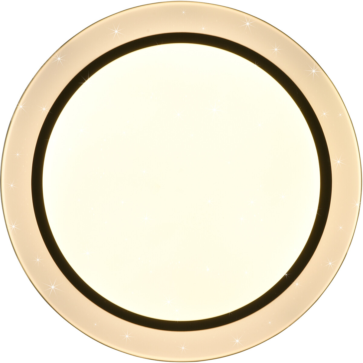 LED Plafondlamp - Plafondverlichting - Trion Atras - 21W - Aanpasbare Kleur - Afstandsbediening - Dimbaar - Sterlicht - Rond - Mat Zwart - Kunststof