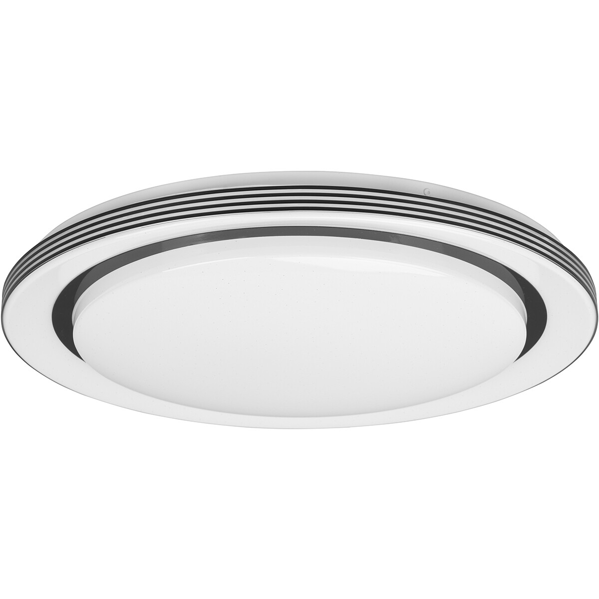 LED Plafondlamp - Plafondverlichting - Trion Atras - 21W - Aanpasbare Kleur - Afstandsbediening - Dimbaar - Sterlicht - Rond - Mat Zwart - Kunststof