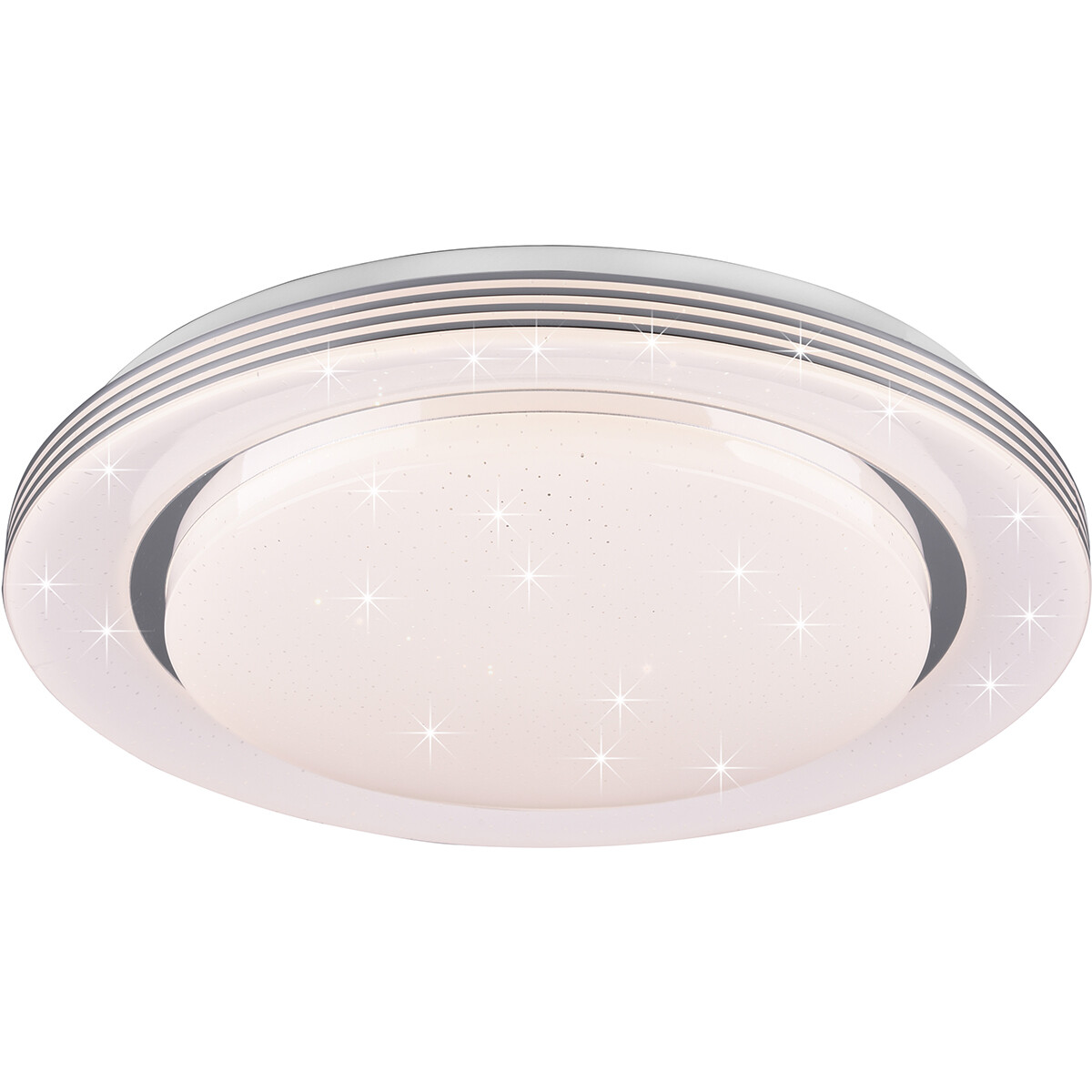 LED Plafondlamp - Plafondverlichting - Trion Atras - 22.5W - Aanpasbare Kleur - Afstandsbediening - Dimbaar - Sterlicht - Rond - Mat Wit - Kunststof product afbeelding