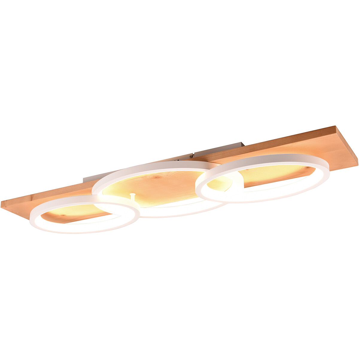 LED Plafondlamp - Plafondverlichting - Trion Bara - 40W - Warm Wit 3000K - Dimbaar - Rechthoek/Ovaal - Mat Wit - Metaal