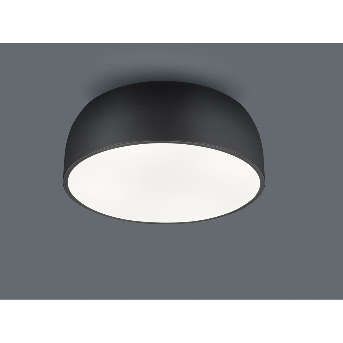 LED Plafondlamp - Plafondverlichting - Trion Barnon - E27 Fitting - 4-lichts - Rond - Mat Zwart - Aluminium