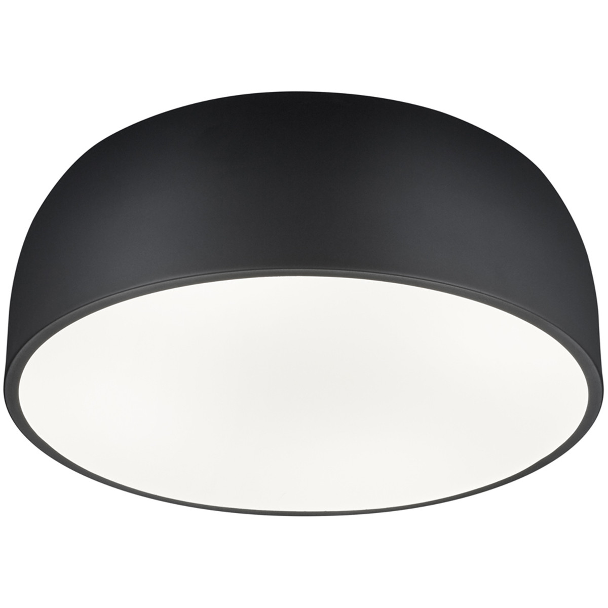 LED Plafondlamp - Plafondverlichting - Trion Barnon - E27 Fitting - 4-lichts - Rond - Mat Zwart - Aluminium