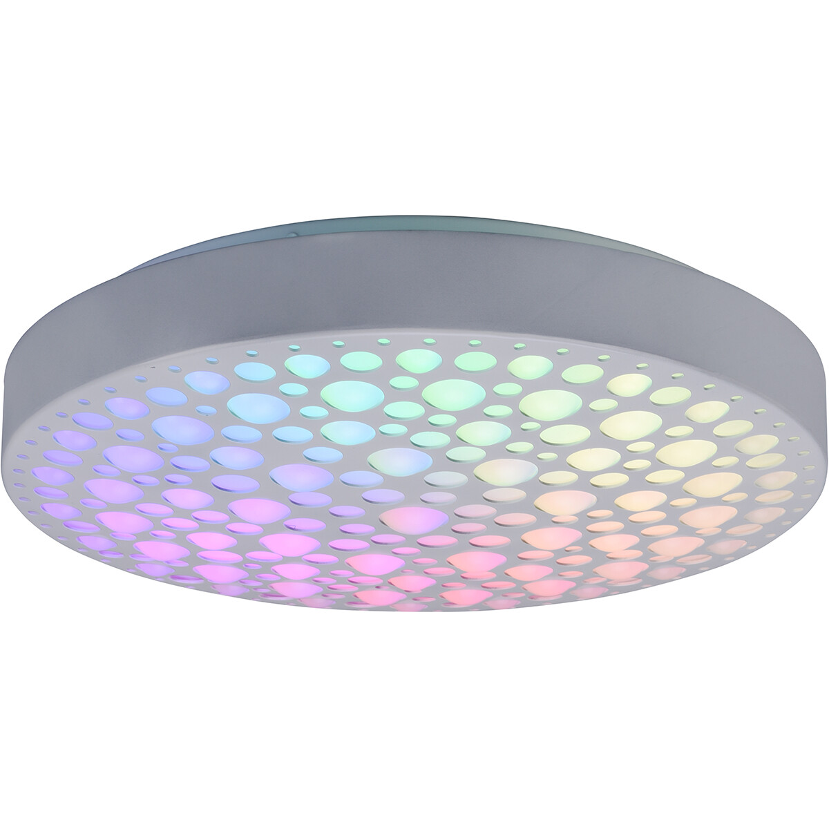 LED Plafondlamp - Plafondverlichting - Trion Carol - 22W - Aanpasbare Kleur - RGB - Afstandsbediening - Dimbaar - Rond - Mat Wit - Kunststof product afbeelding