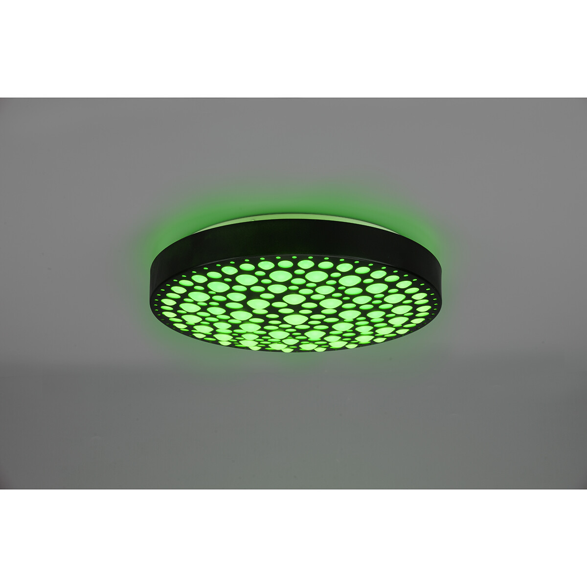 LED Plafondlamp - Plafondverlichting - Trion Carol - 22W - Aanpasbare Kleur - RGB - Afstandsbediening - Dimbaar - Rond - Mat Zwart - Kunststof