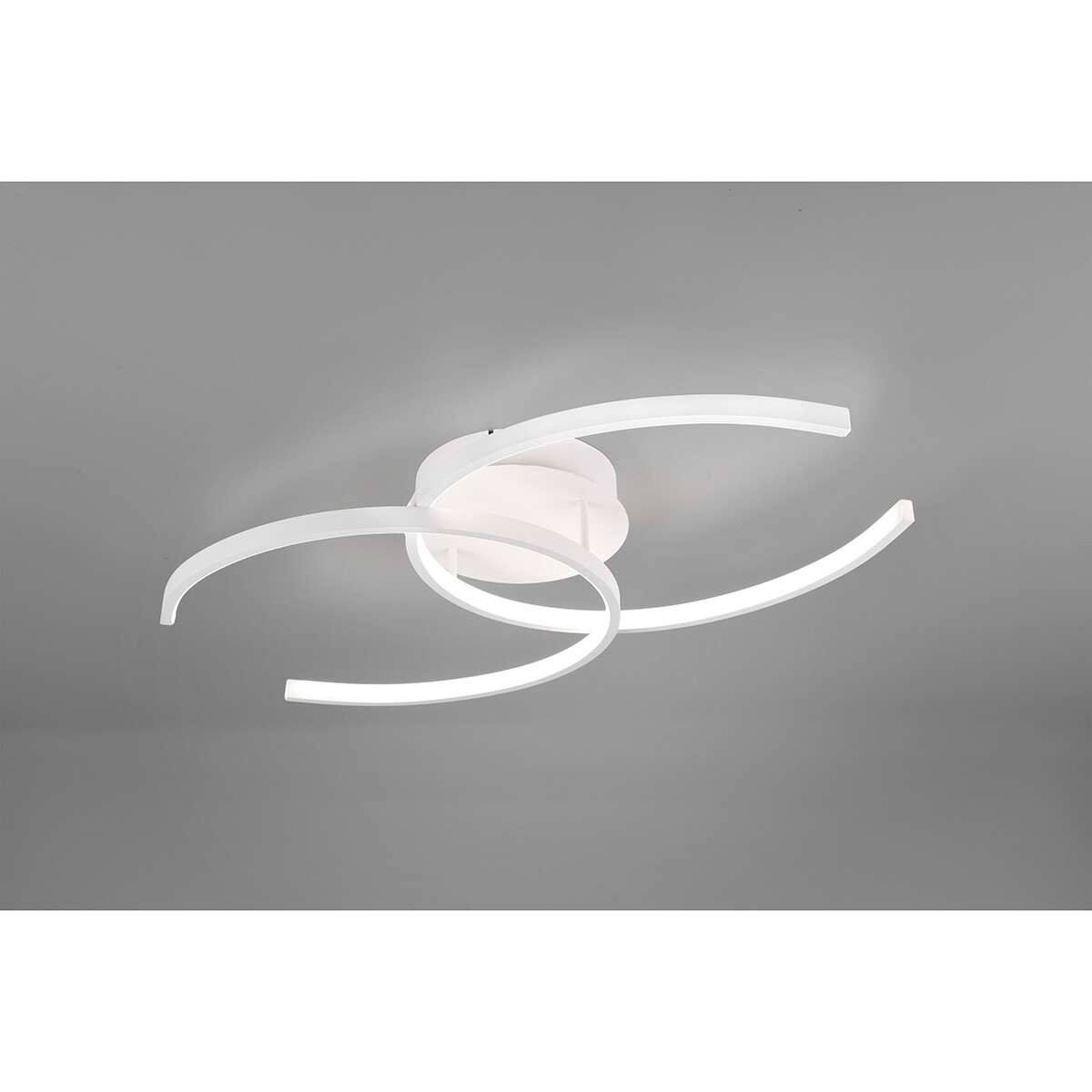 LED Plafondlamp - Plafondverlichting - Trion Cocon - 20W - Natuurlijk Wit 4000K - Dimbaar - Rond - Mat Wit - Aluminium