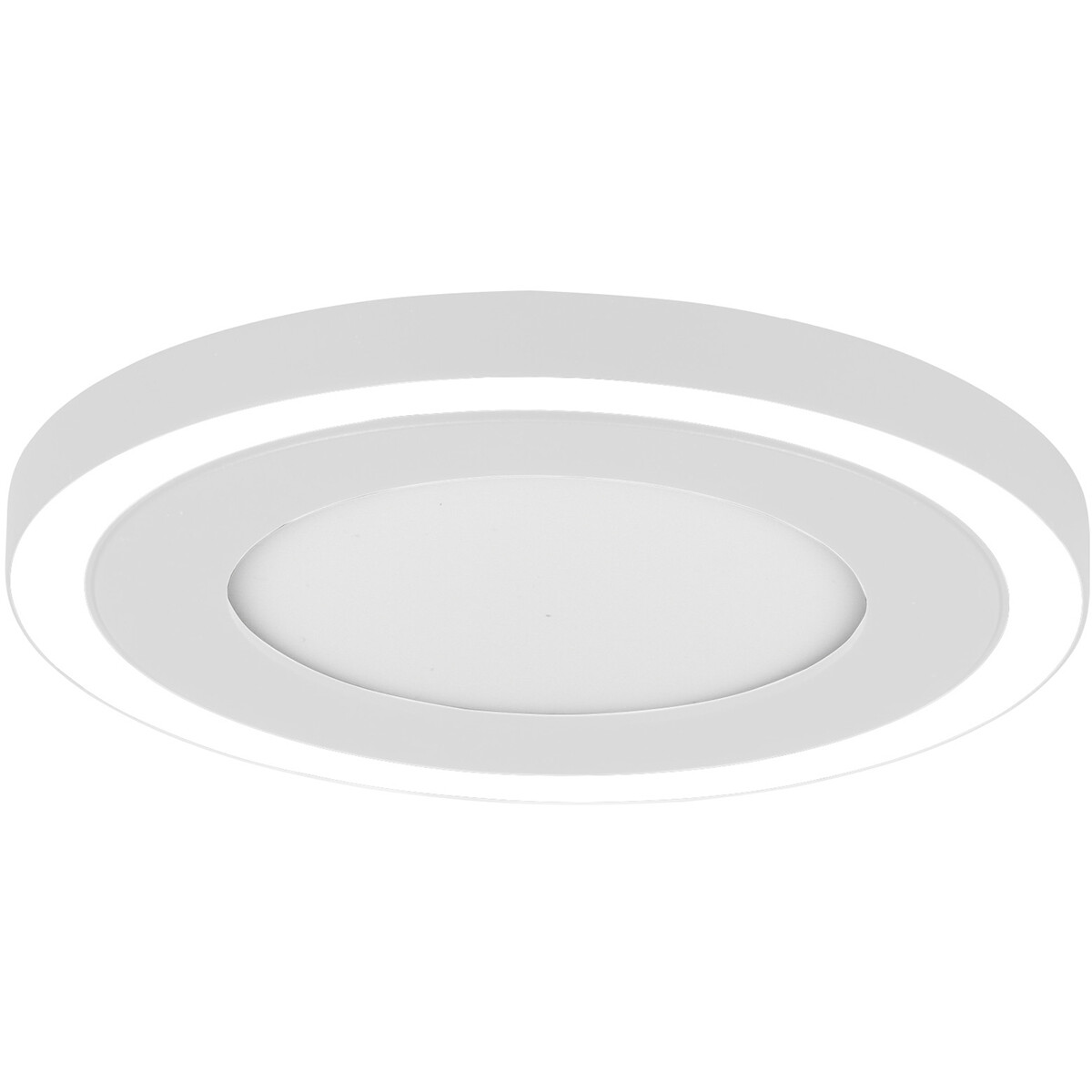 LED Plafondlamp - Plafondverlichting - Trion Coman - 17W - Natuurlijk Wit 4000K - Rond - Mat Wit - Kunststof