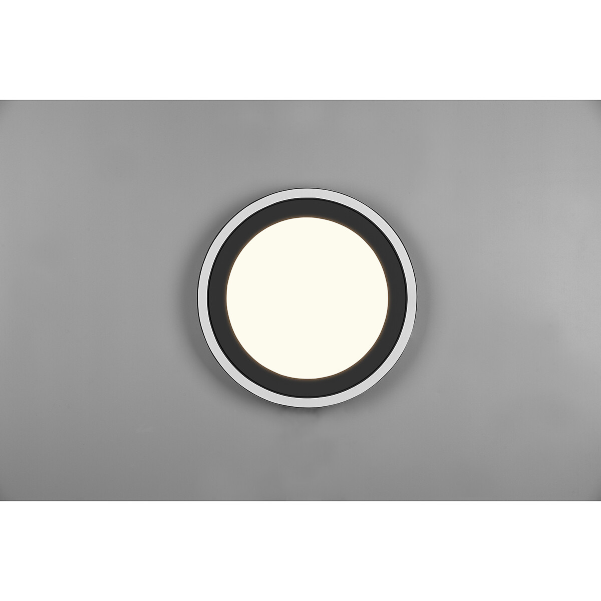 LED Plafondlamp - Plafondverlichting - Trion Coman - 24.5W - Warm Wit 3000K - Rond - Mat Zwart - Kunststof