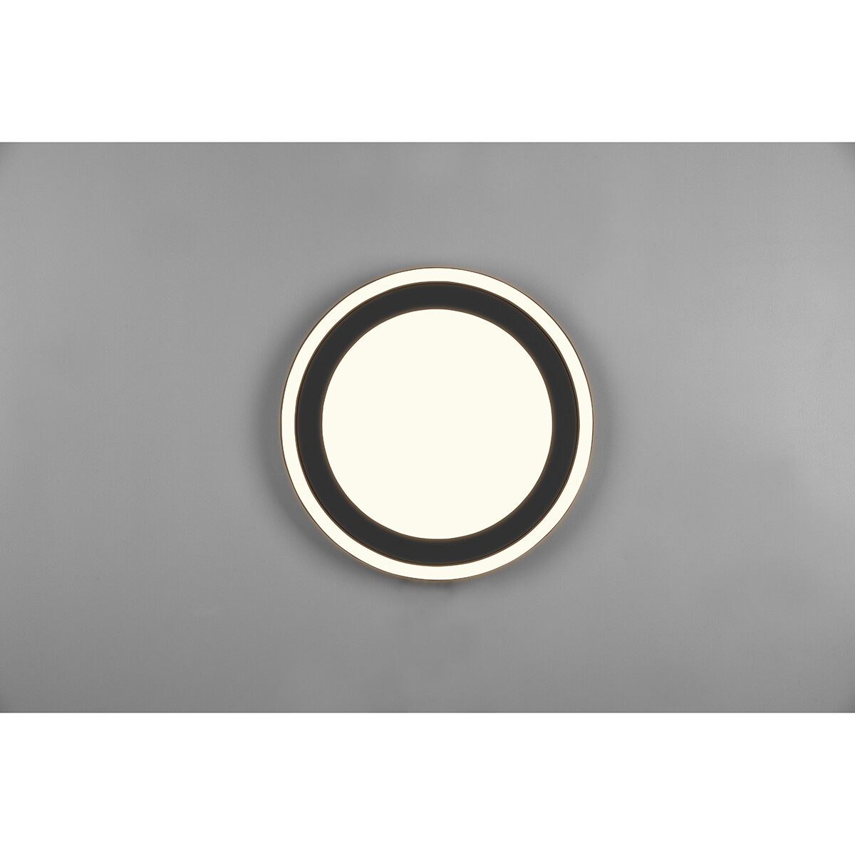 LED Plafondlamp - Plafondverlichting - Trion Coman - 24.5W - Warm Wit 3000K - Rond - Mat Zwart - Kunststof