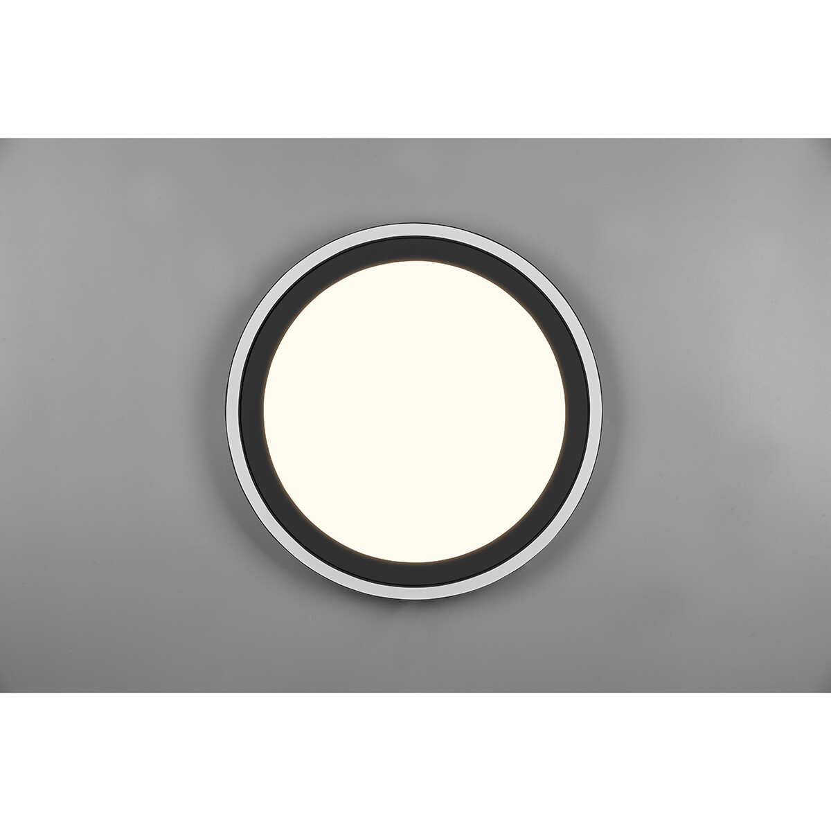 LED Plafondlamp - Plafondverlichting - Trion Coman - 29W - Warm Wit 3000K - Rond - Mat Zwart - Kunststof