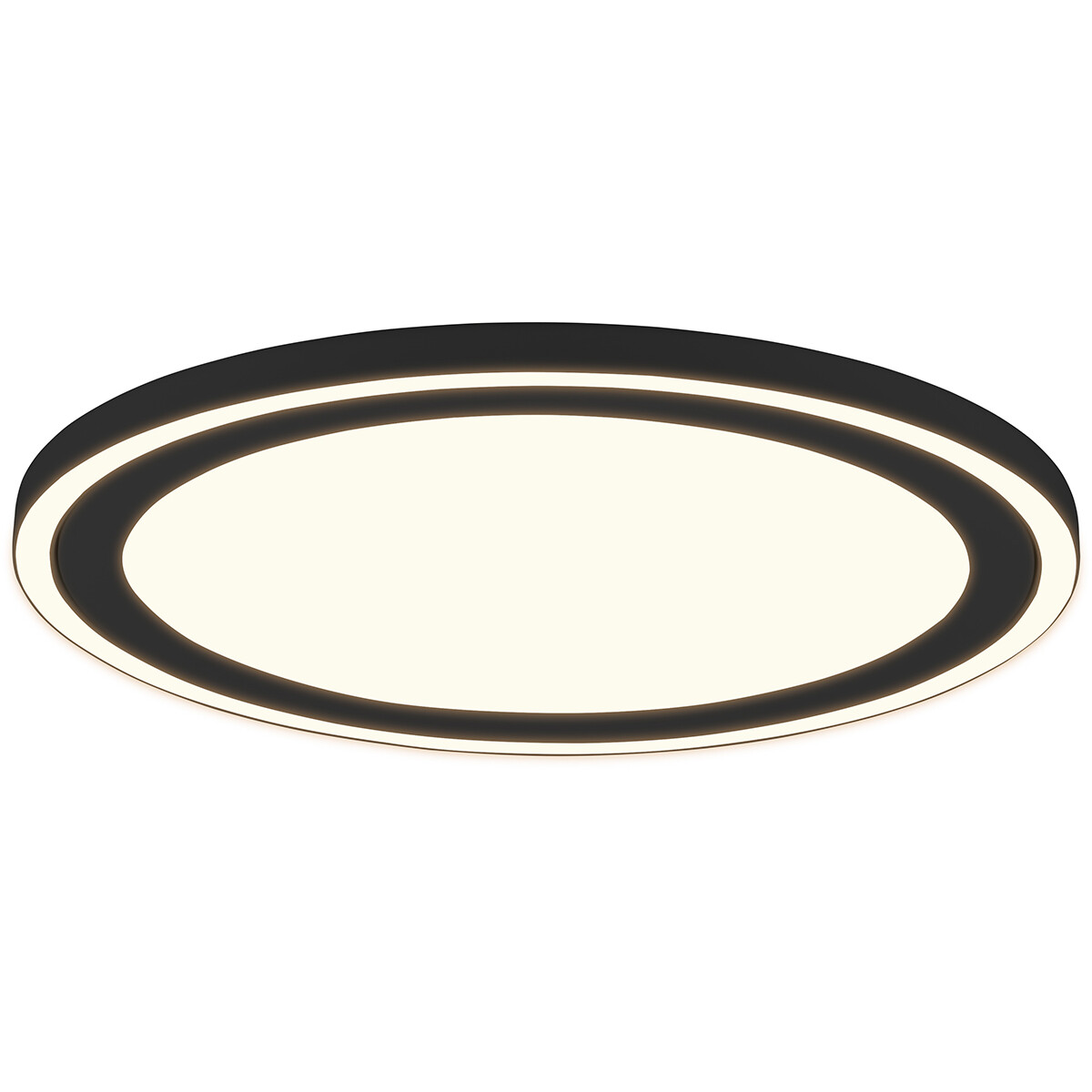 LED Plafondlamp - Plafondverlichting - Trion Coman - 29W - Warm Wit 3000K - Rond - Mat Zwart - Kunststof product afbeelding