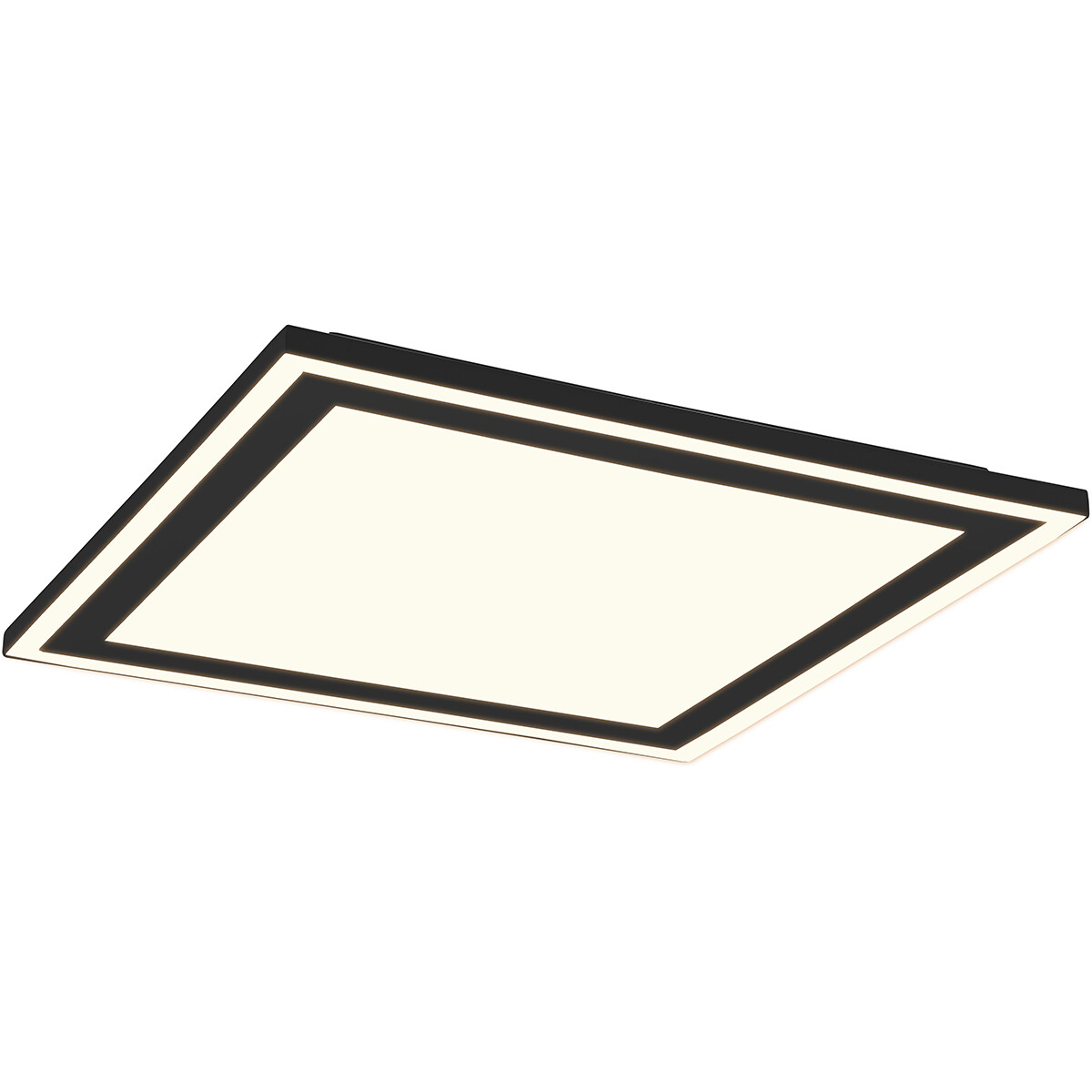 LED Plafondlamp - Plafondverlichting - Trion Coman - 29W - Warm Wit 3000K - Vierkant - Mat Zwart - Kunststof product afbeelding