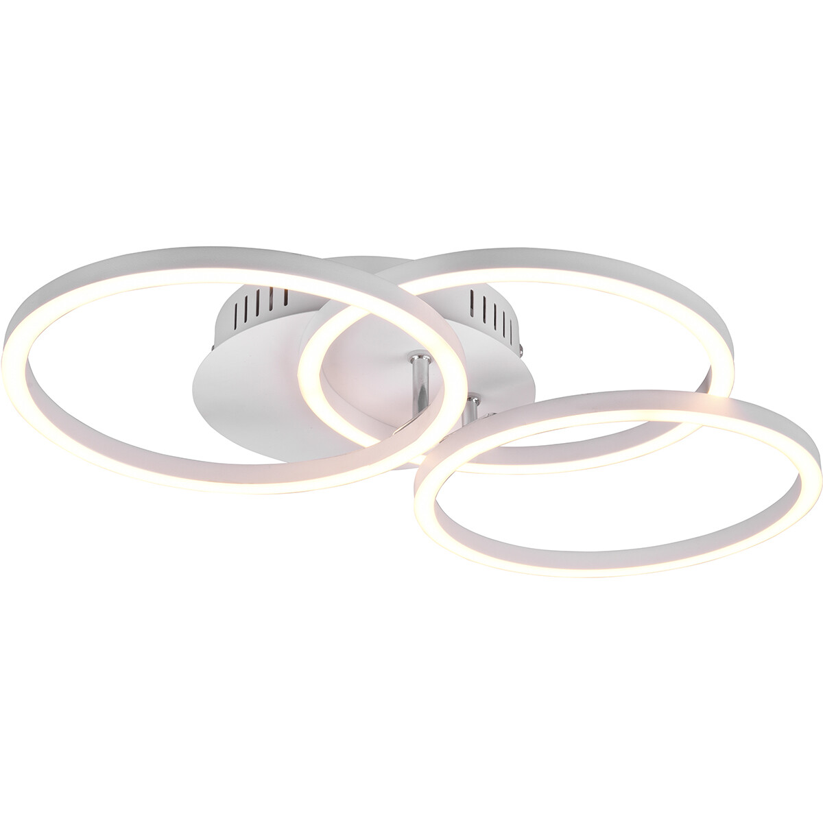 LED Plafondlamp - Plafondverlichting - Trion Corcol - 27W - Aanpasbare Kleur - Rond - Mat Wit - Aluminium