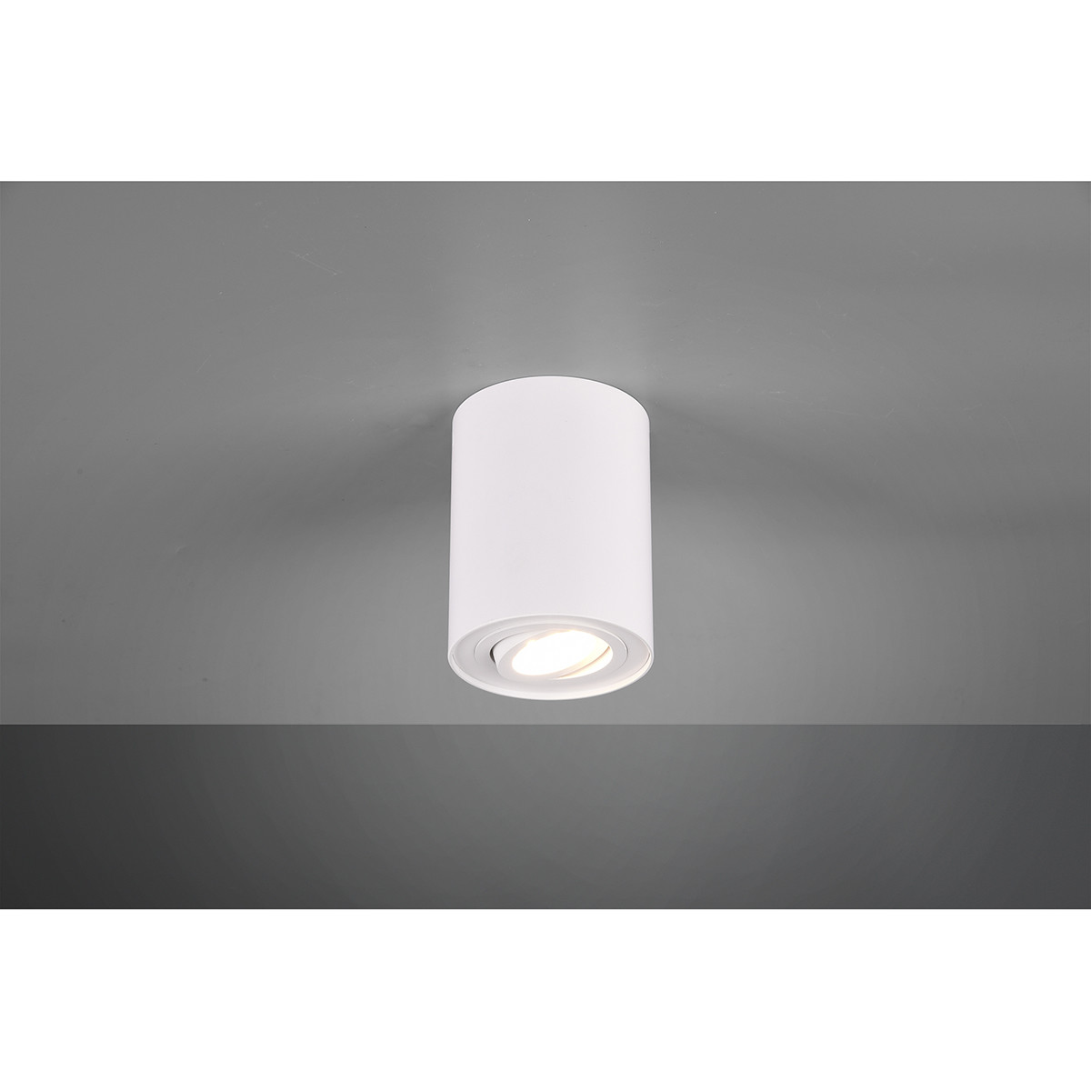 LED Plafondlamp - Plafondverlichting - Trion Cosmin - GU10 Fitting - 1-lichts - Rond - Mat Wit - Aluminium