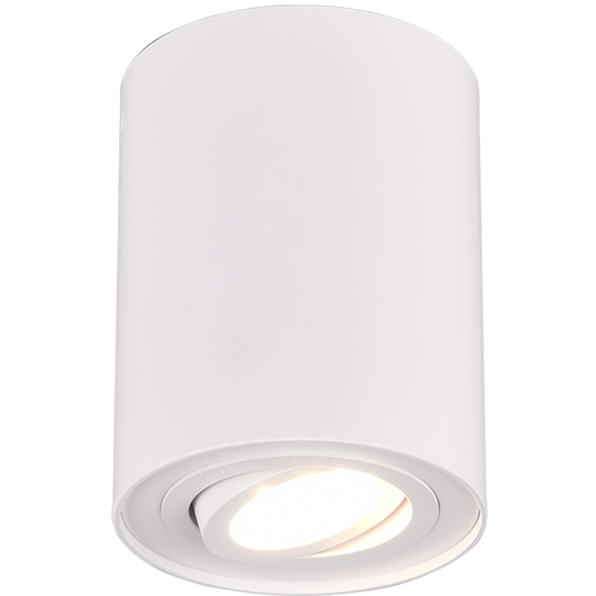 LED Plafondlamp - Plafondverlichting - Trion Cosmin - GU10 Fitting - 1-lichts - Rond - Mat Wit - Aluminium