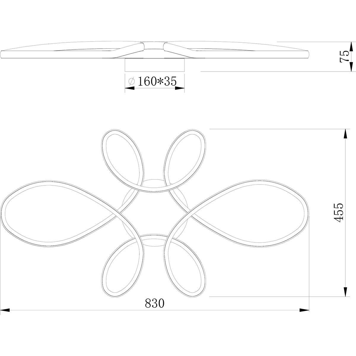 LED Plafondlamp - Plafondverlichting - Trion Crowl - 32W - Natuurlijk Wit 4000K - Dimbaar - Mat Wit - Metaal