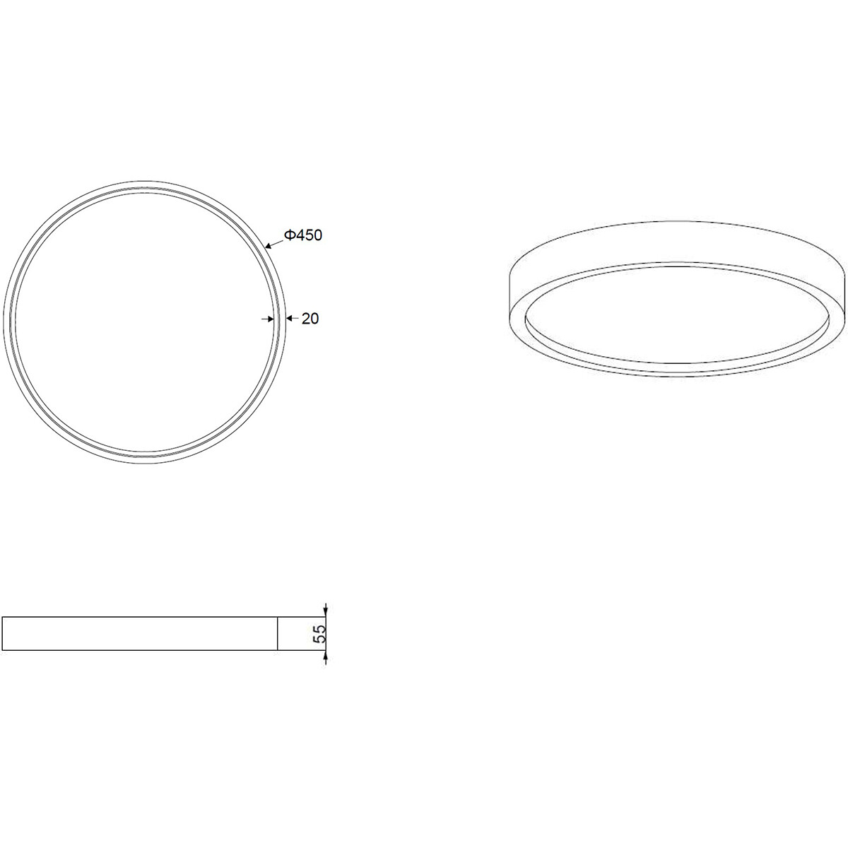 LED Plafondlamp - Plafondverlichting - Trion Dile - 29W - Aanpasbare Lichtkleur - Rond - Coffee - Metaal