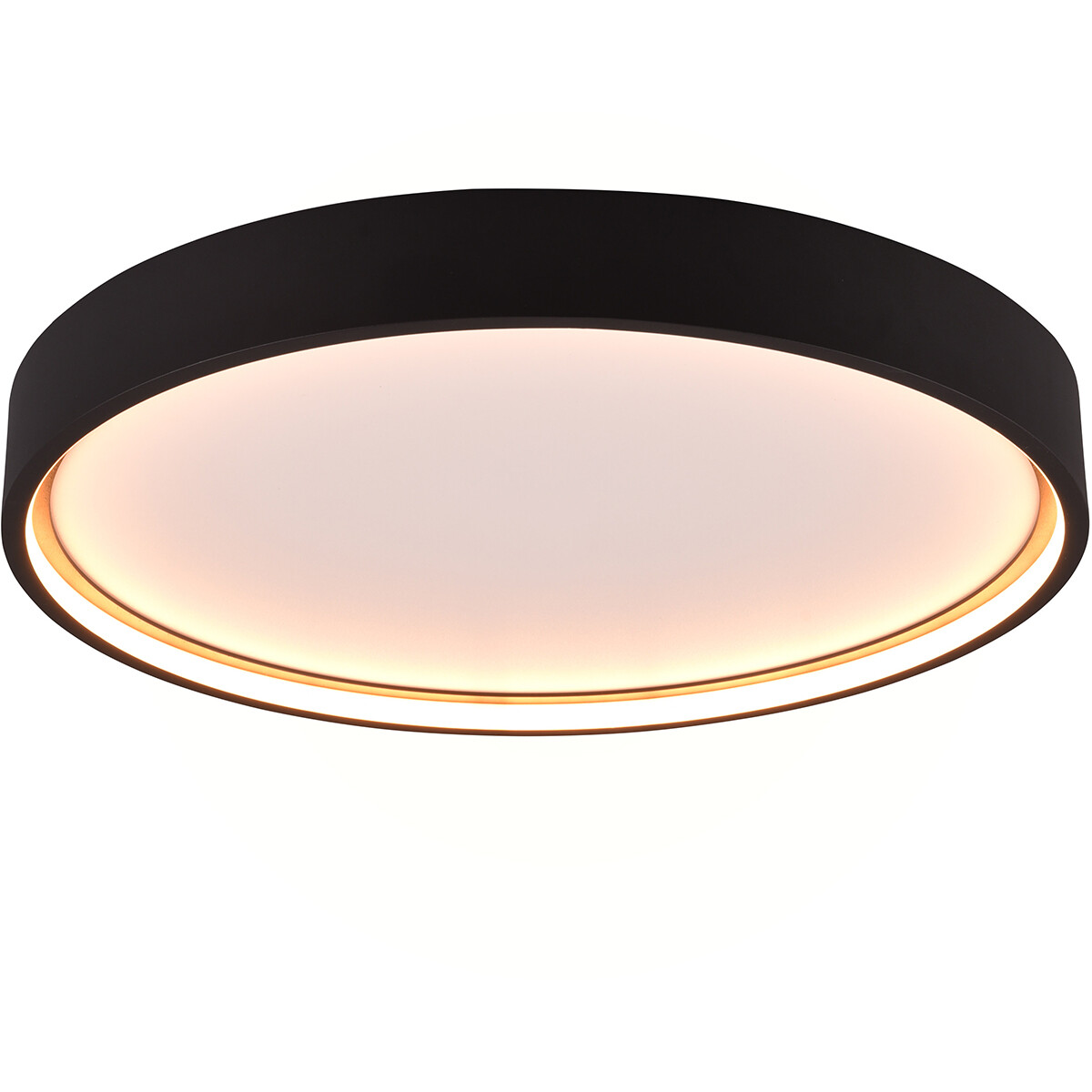 LED Plafondlamp - Plafondverlichting - Trion Dile - 29W - Aanpasbare Lichtkleur - Rond - Mat Zwart - Metaal