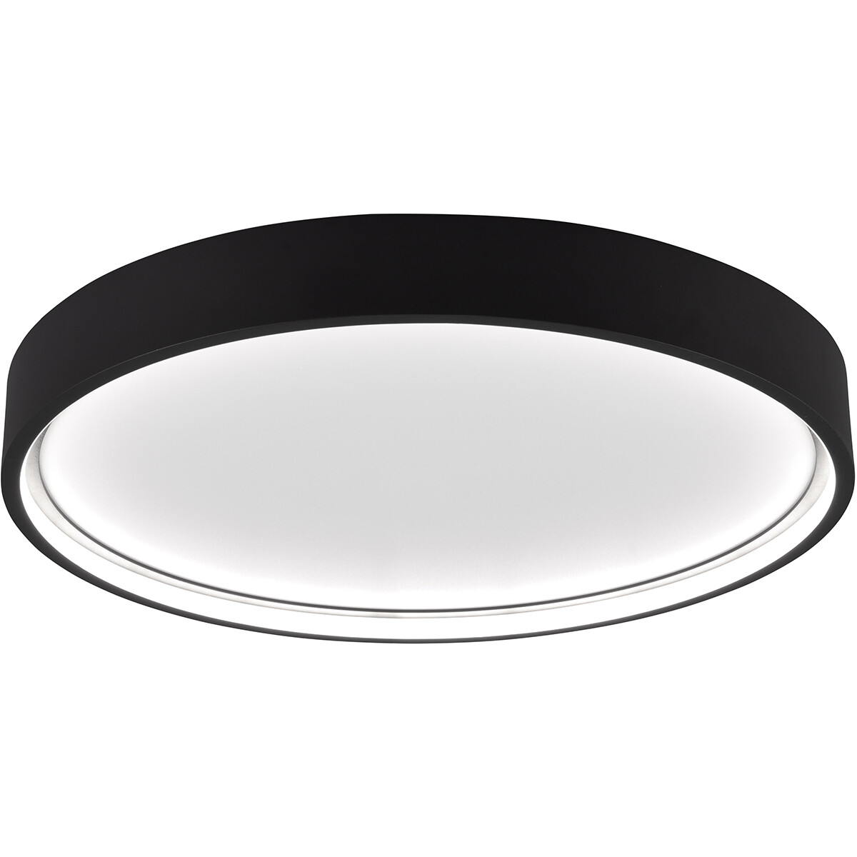 LED Plafondlamp - Plafondverlichting - Trion Dile - 29W - Aanpasbare Lichtkleur - Rond - Mat Zwart - Metaal