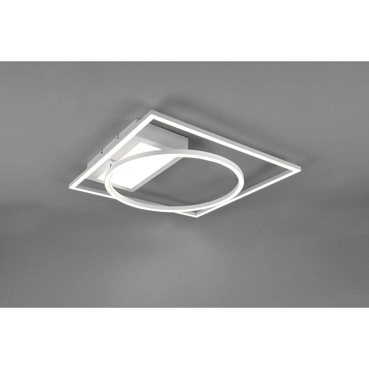 LED Plafondlamp - Plafondverlichting - Trion Dowino - 33W - Aanpasbare Kleur - Afstandsbediening - Dimbaar - Vierkant - Mat Wit - Aluminium