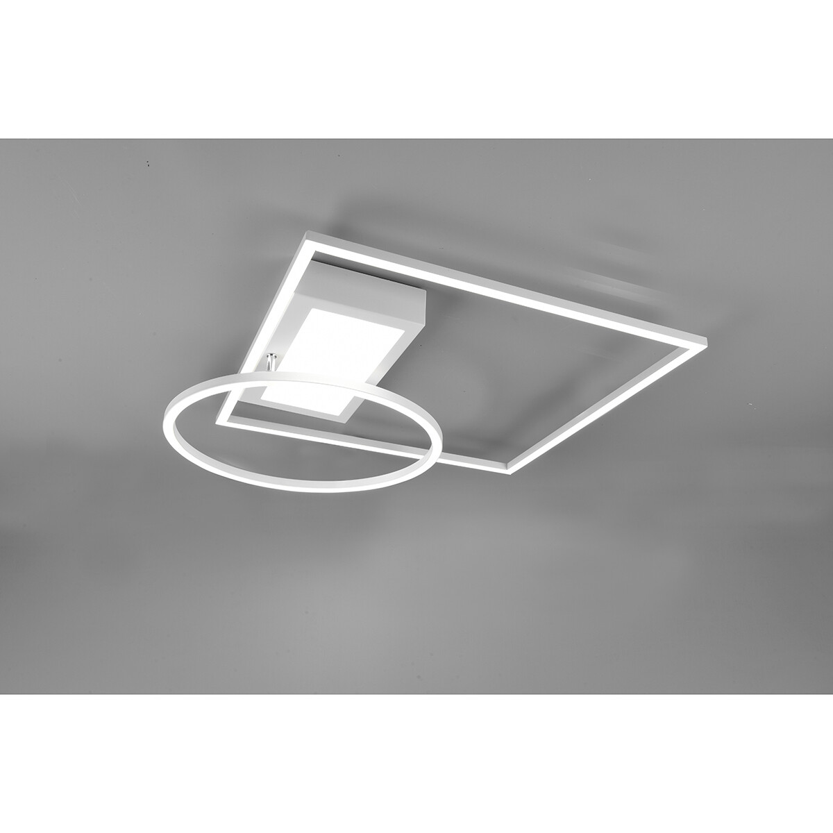 LED Plafondlamp - Plafondverlichting - Trion Dowino - 33W - Aanpasbare Kleur - Afstandsbediening - Dimbaar - Vierkant - Mat Wit - Aluminium