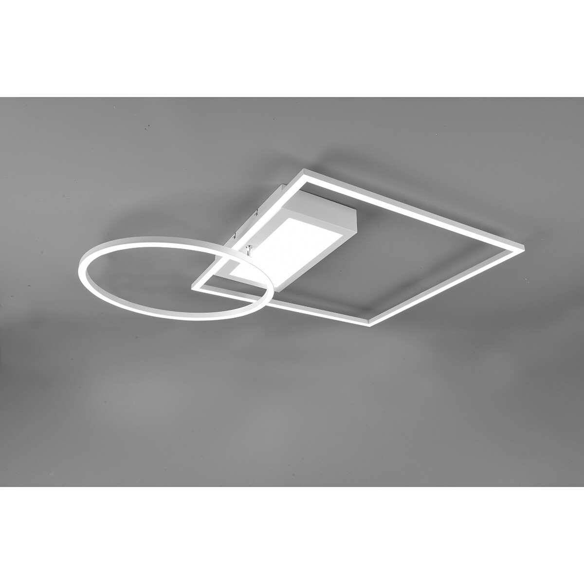 LED Plafondlamp - Plafondverlichting - Trion Dowino - 33W - Aanpasbare Kleur - Afstandsbediening - Dimbaar - Vierkant - Mat Wit - Aluminium