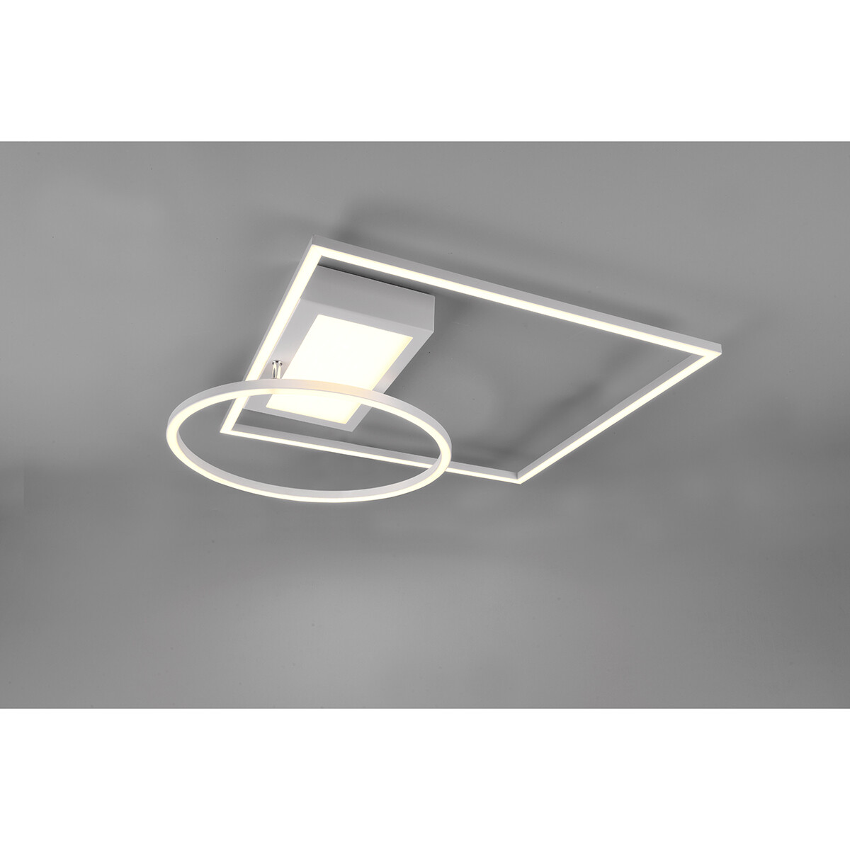 LED Plafondlamp - Plafondverlichting - Trion Dowino - 33W - Aanpasbare Kleur - Afstandsbediening - Dimbaar - Vierkant - Mat Wit - Aluminium