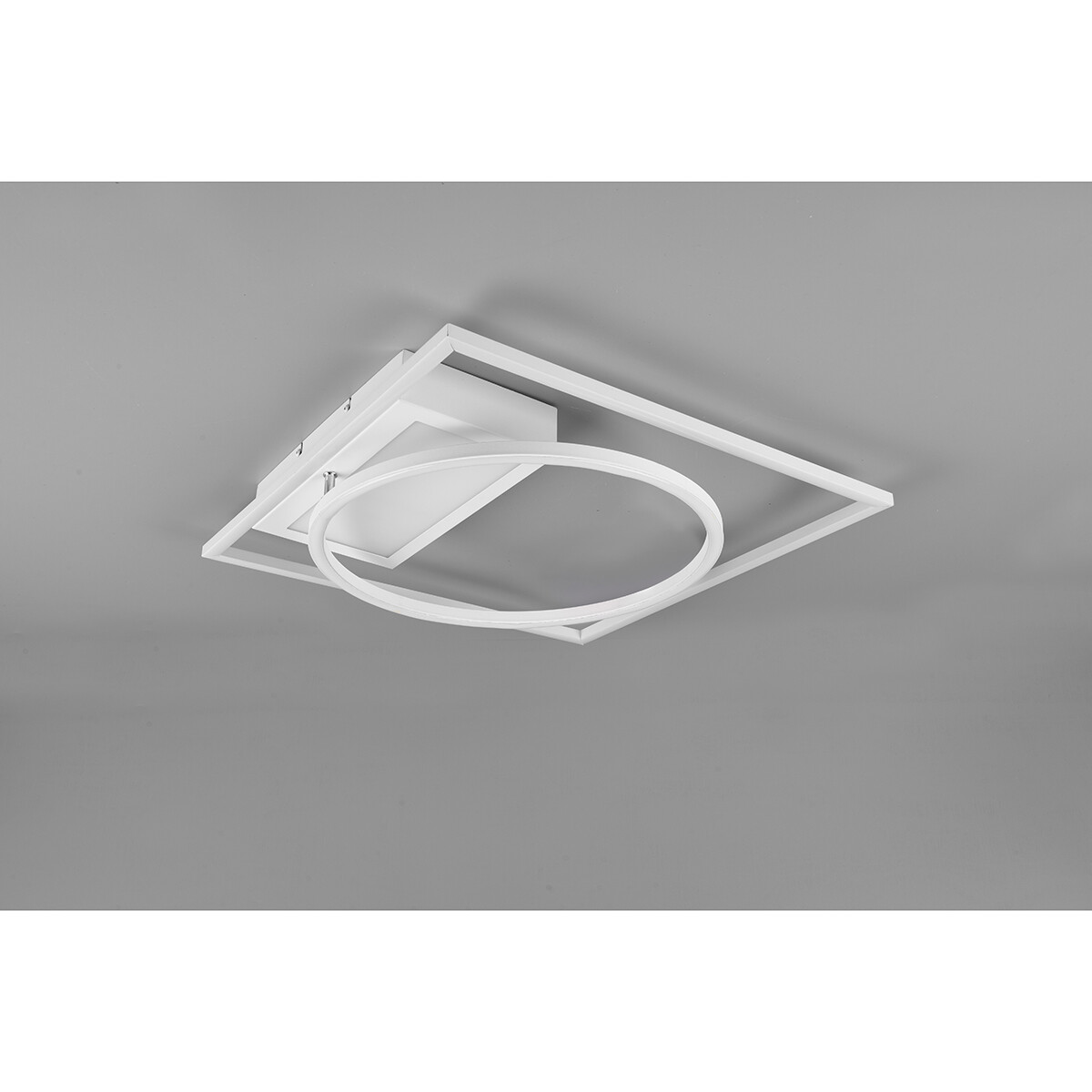 LED Plafondlamp - Plafondverlichting - Trion Dowino - 33W - Aanpasbare Kleur - Afstandsbediening - Dimbaar - Vierkant - Mat Wit - Aluminium