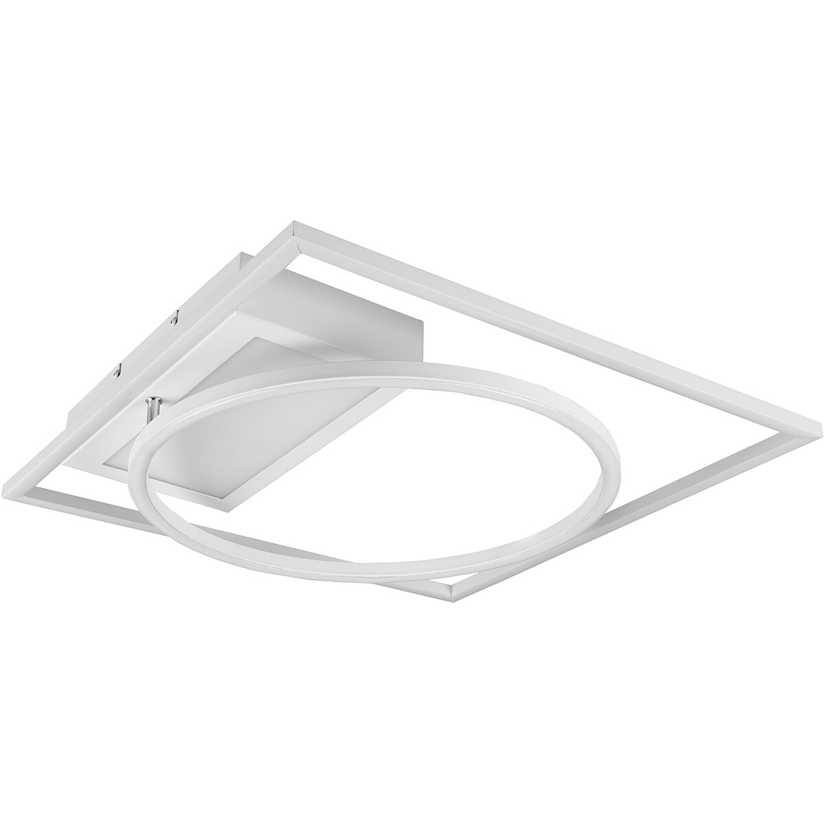 LED Plafondlamp - Plafondverlichting - Trion Dowino - 33W - Aanpasbare Kleur - Afstandsbediening - Dimbaar - Vierkant - Mat Wit - Aluminium