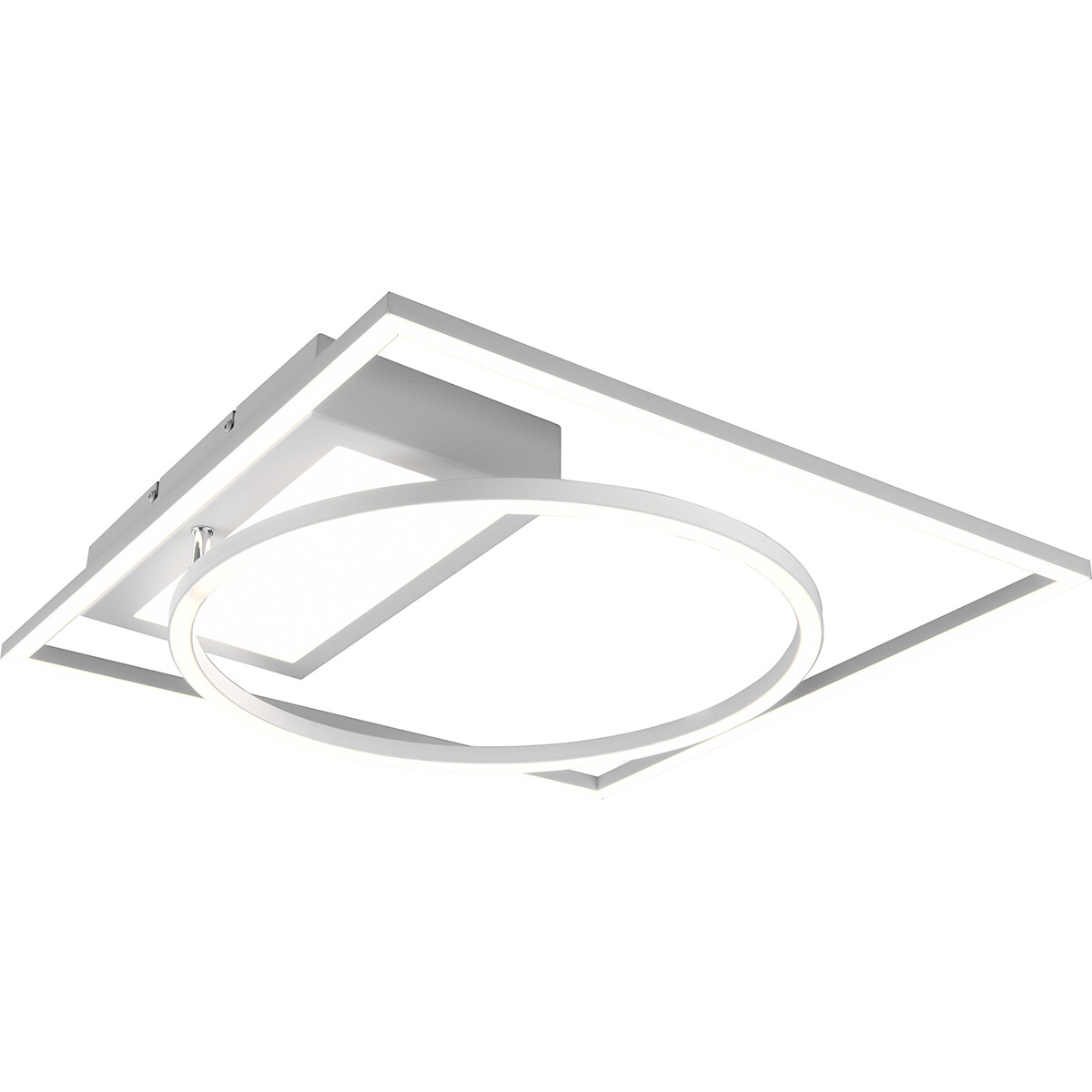 LED Plafondlamp - Plafondverlichting - Trion Dowino - 33W - Aanpasbare Kleur - Afstandsbediening - Dimbaar - Vierkant - Mat Wit - Aluminium product afbeelding