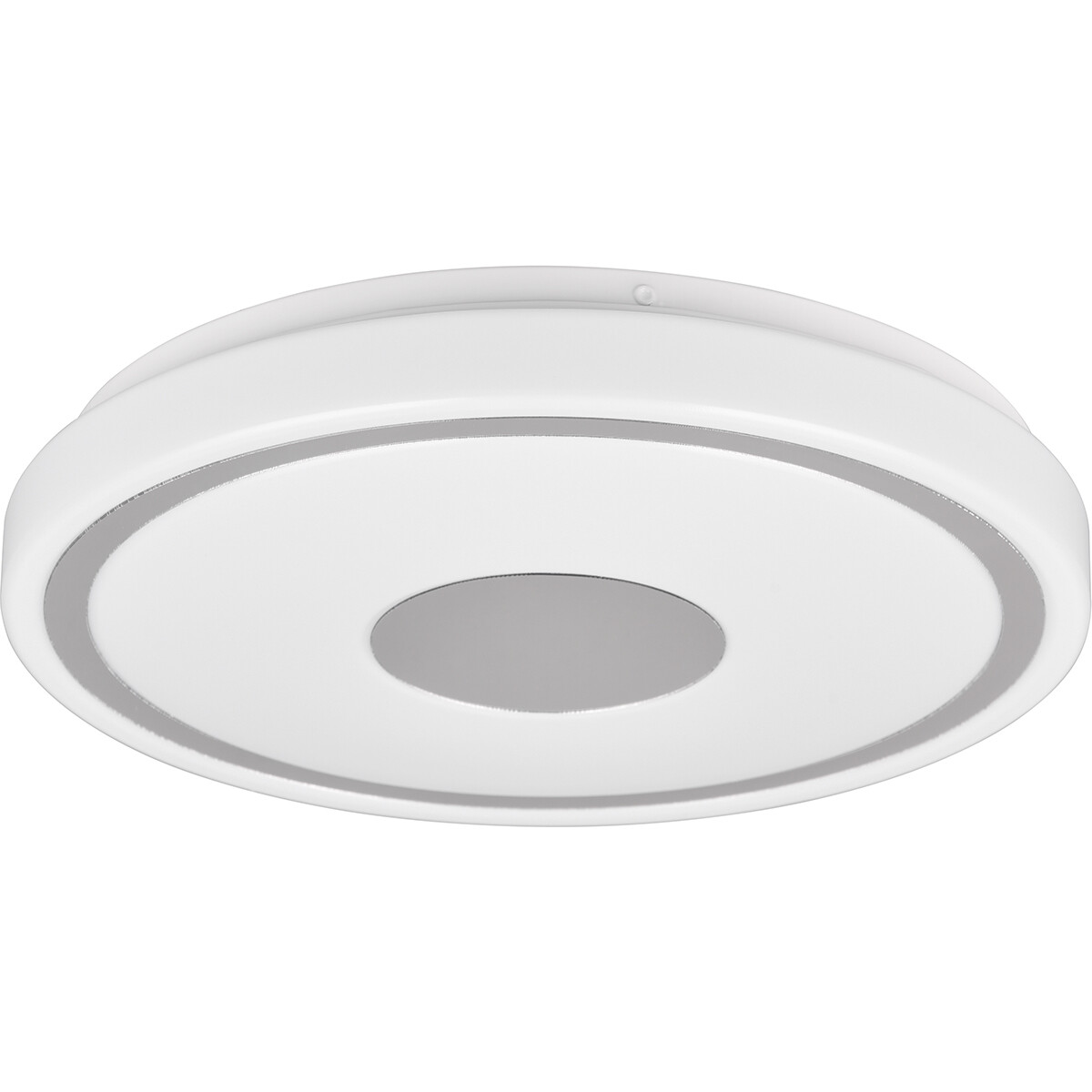 LED Plafondlamp - Plafondverlichting - Trion Duna - 16W - Natuurlijk Wit 4000K - Rond - Chroom - Kunststof