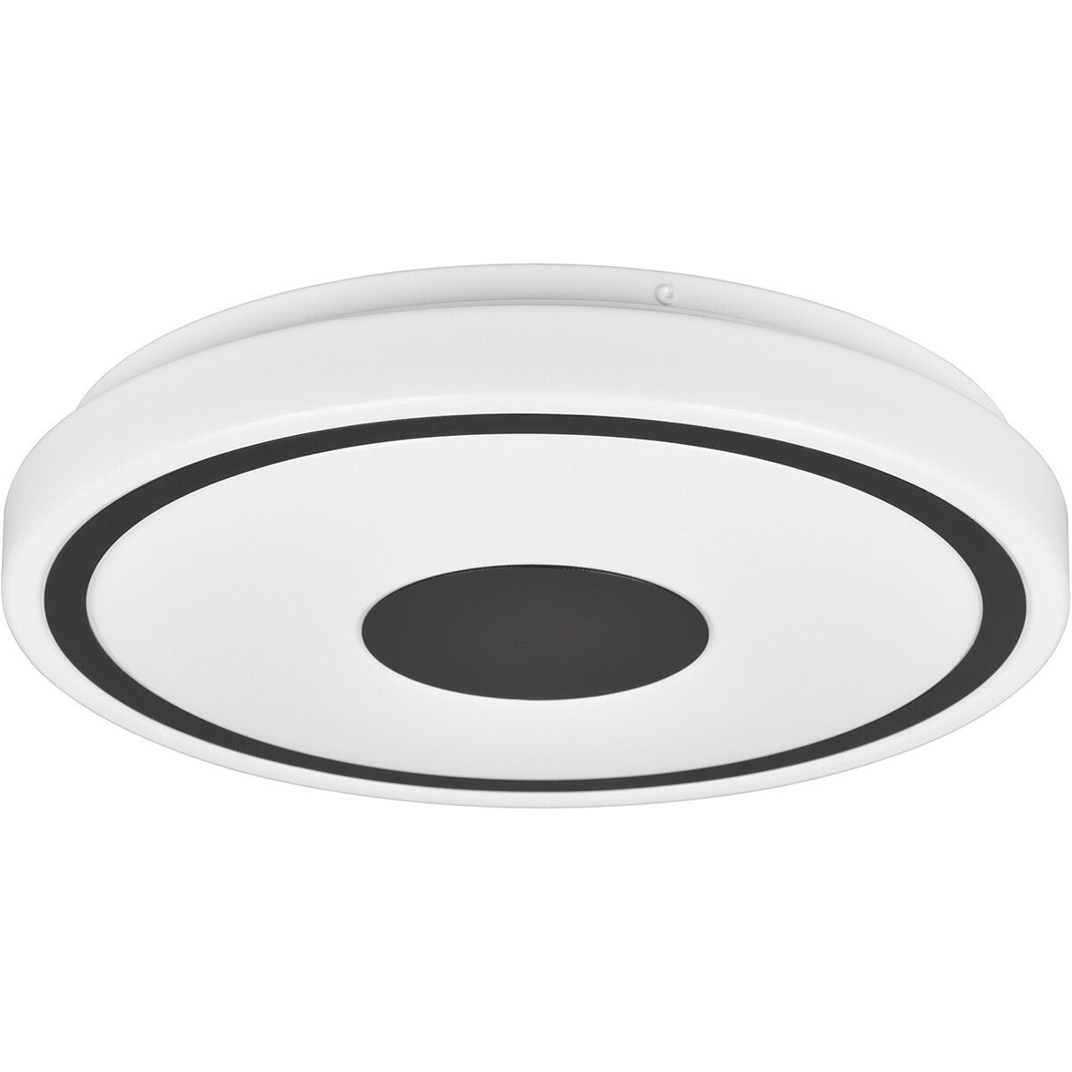 LED Plafondlamp - Plafondverlichting - Trion Duna - 16W - Warm Wit 3000K - Rond - Mat Zwart - Kunststof