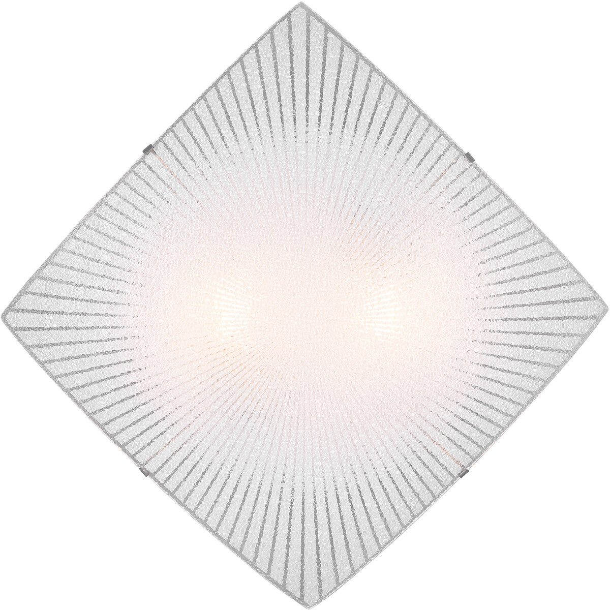 LED Plafondlamp - Plafondverlichting - Trion Elize - E27 Fitting - 2-lichts - Vierkant - Mat Chroom - Aluminium