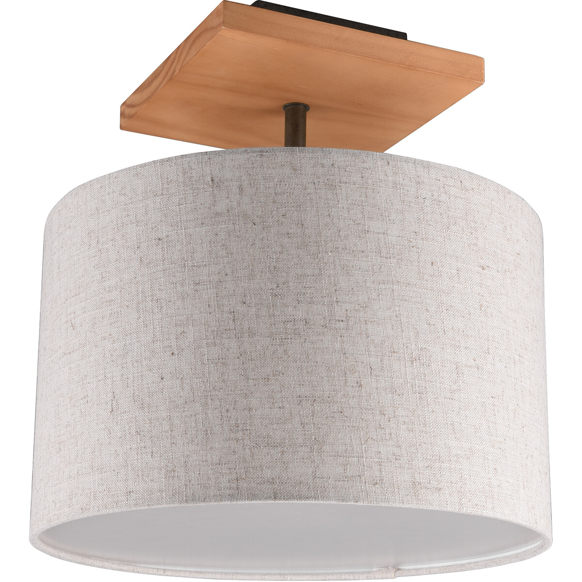 LED Plafondlamp - Plafondverlichting - Trion Elmas - E27 Fitting - Rond - Antiek Nikkel - Aluminium