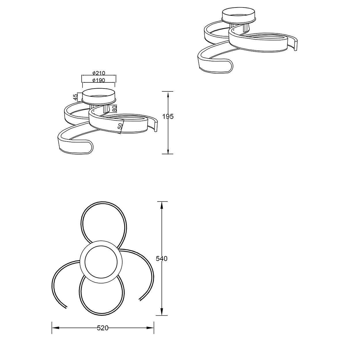 LED Plafondlamp - Plafondverlichting - Trion Frinco - 40W - Warm Wit 3000K - Dimbaar - Rond - Mat Wit - Aluminium