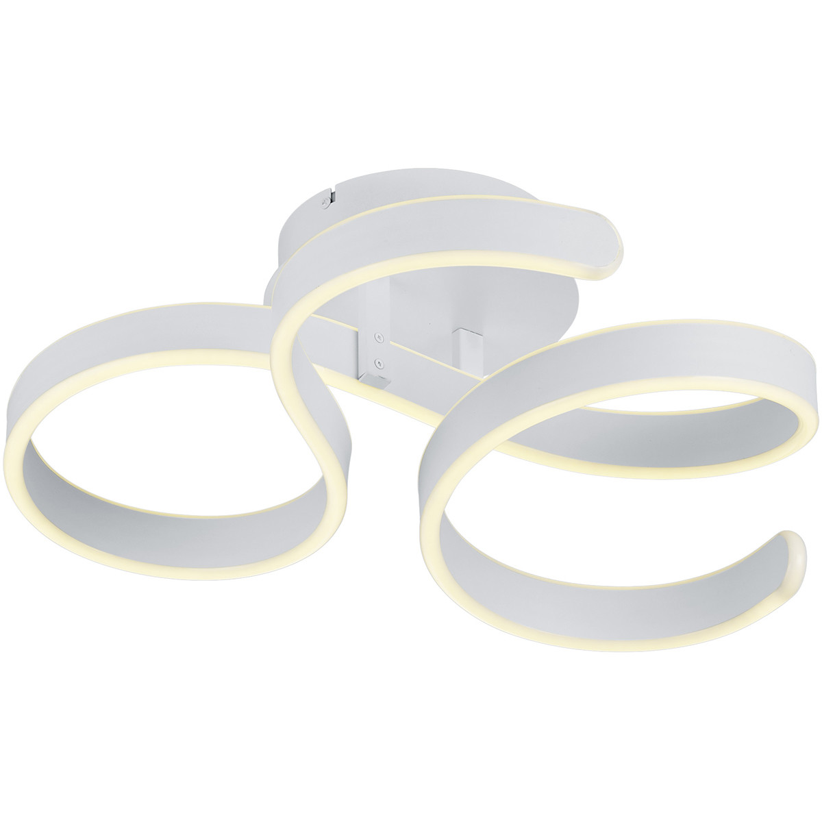 LED Plafondlamp - Plafondverlichting - Trion Frinco - 40W - Warm Wit 3000K - Dimbaar - Rond - Mat Wit - Aluminium