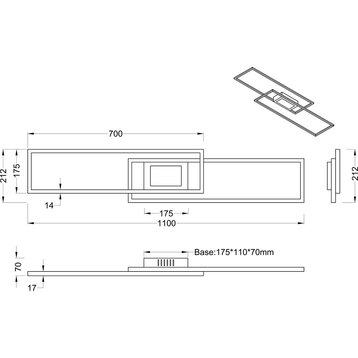 LED Plafondlamp - Plafondverlichting - Trion Gandon - 37W + 10W - Aanpasbare Kleur - Dimbaar - Rond - Mat Nikkel - Aluminium